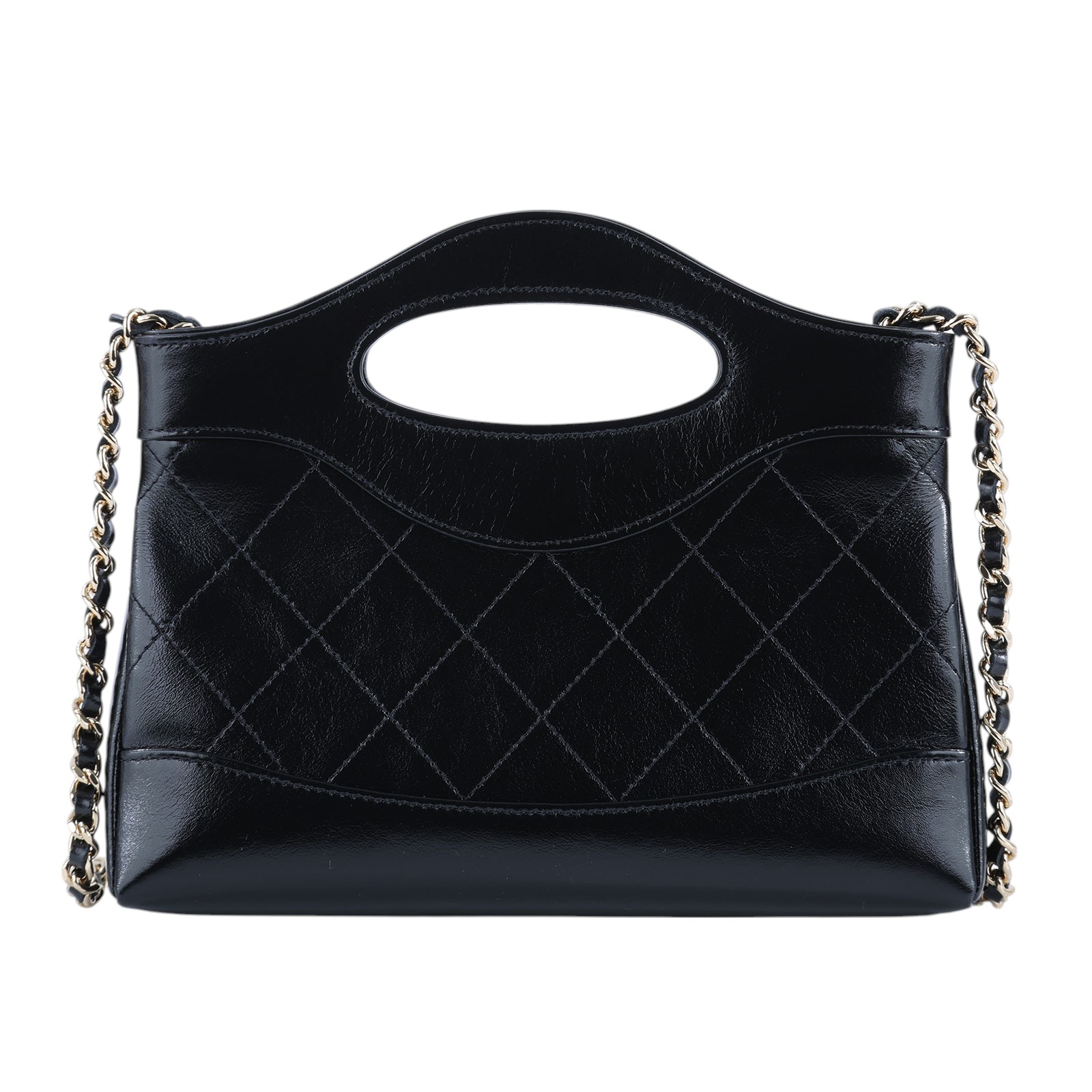 香奈兒 CHANEL CC Logo 31包 菱格紋 鍊帶 肩背 手提包 AS4133 晶片款 黑31包 MINI 原廠盒子/防塵袋