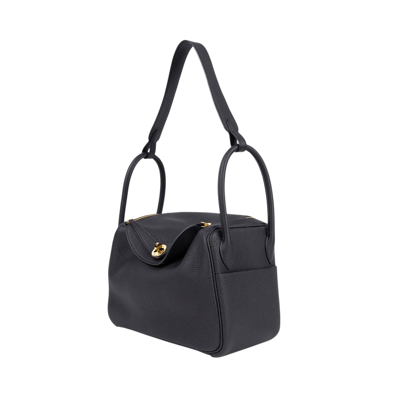 愛馬仕 Hermès Lindy 琳迪包 26 LD26 K刻/KNN361PG K刻 黑金LINDY26 防塵袋/原廠盒子/台證影本
