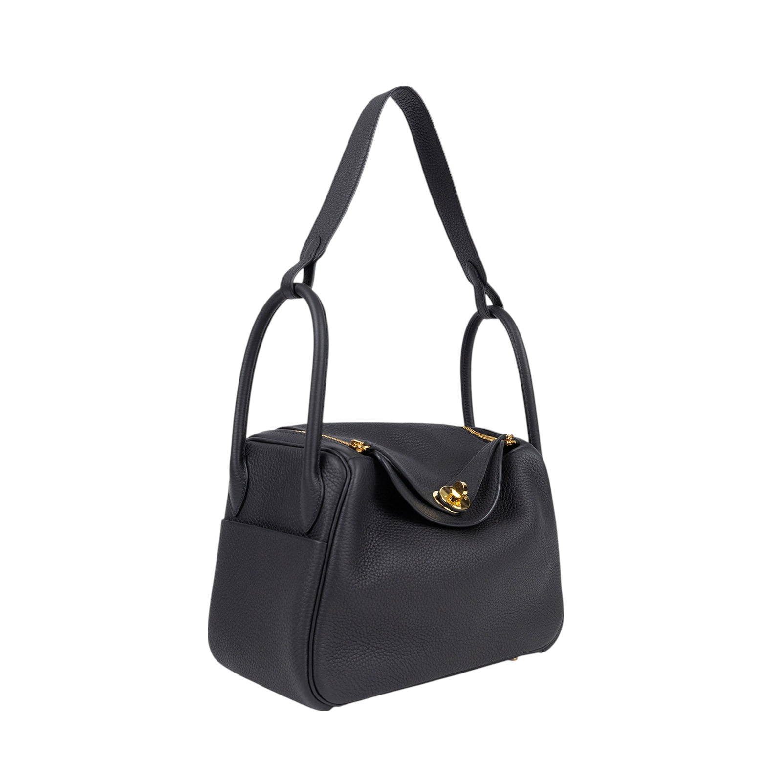 愛馬仕 Hermès Lindy 琳迪包 26 LD26 K刻/KNN361PG K刻 黑金LINDY26 防塵袋/原廠盒子/台證影本