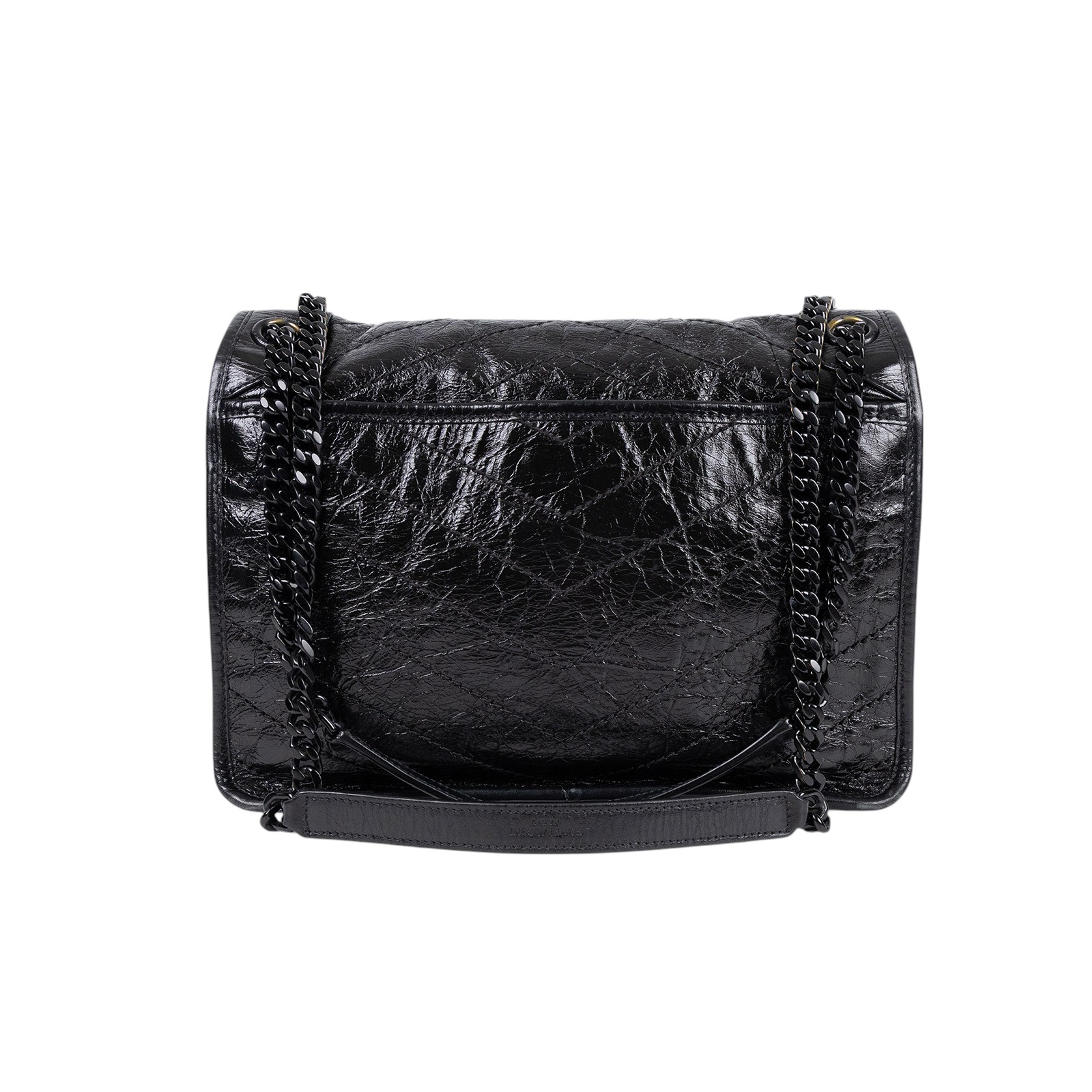 聖羅蘭 YSL SAINT LAURENT Niki 復古皮革 中型手袋 6331840EN08 黑SO BLACK NIKI中號 防塵袋
