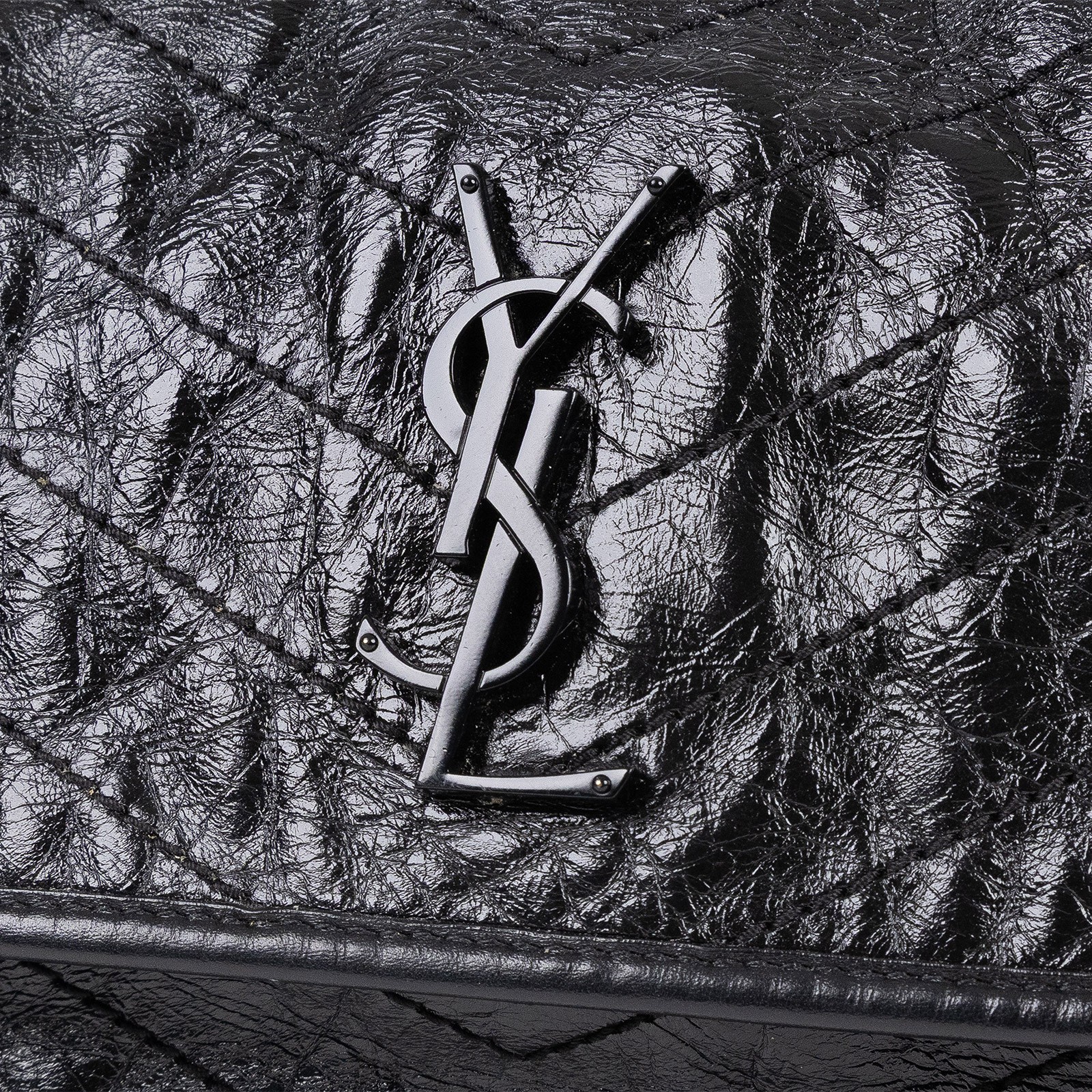 聖羅蘭 YSL SAINT LAURENT Niki 復古皮革 中型手袋 6331840EN08 黑SO BLACK NIKI中號 防塵袋