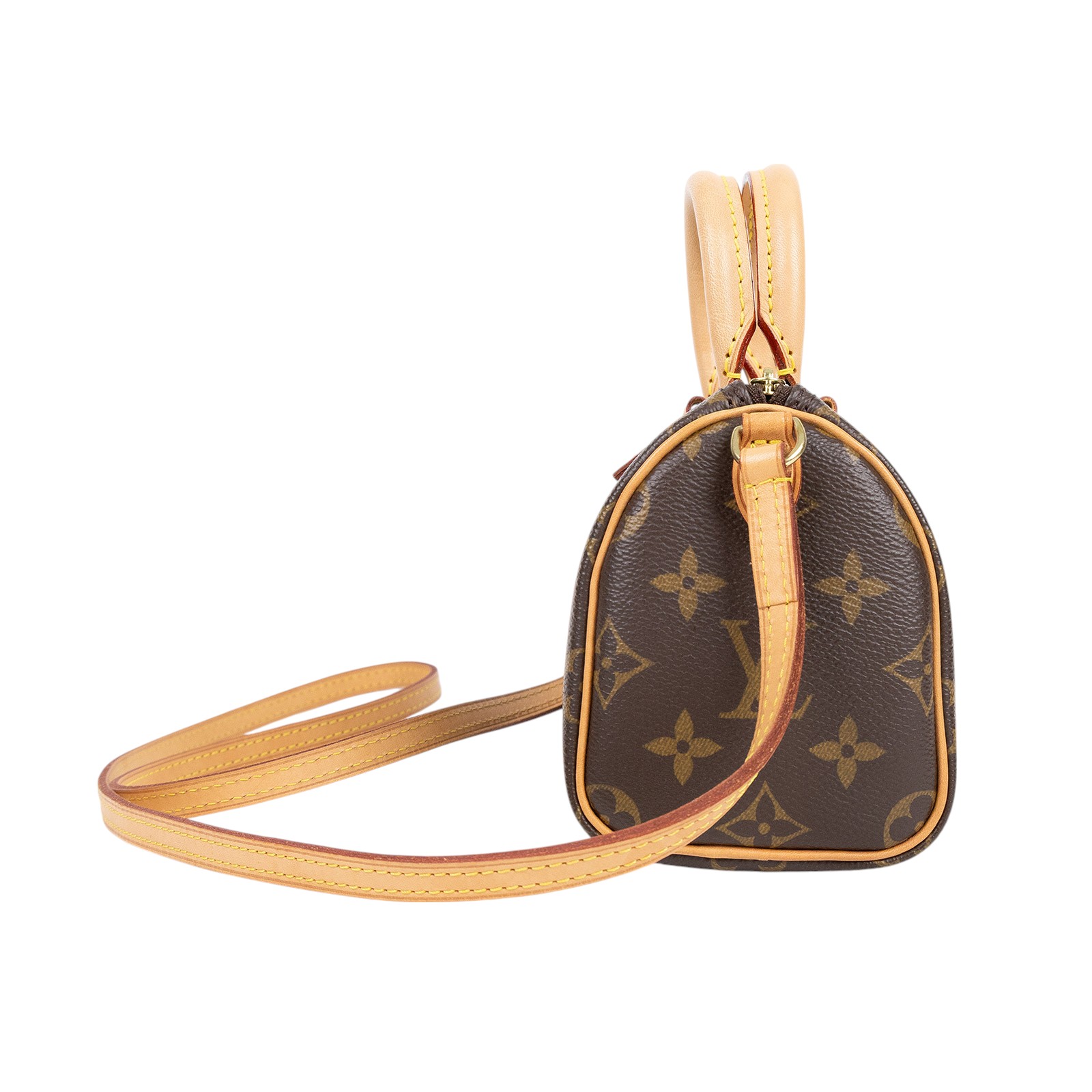 路易威登 LOUIS VUITTON Nano Speedy 經典帆布 手提 斜背 波士頓包 M61252  原廠盒子/防塵袋/購買證明
