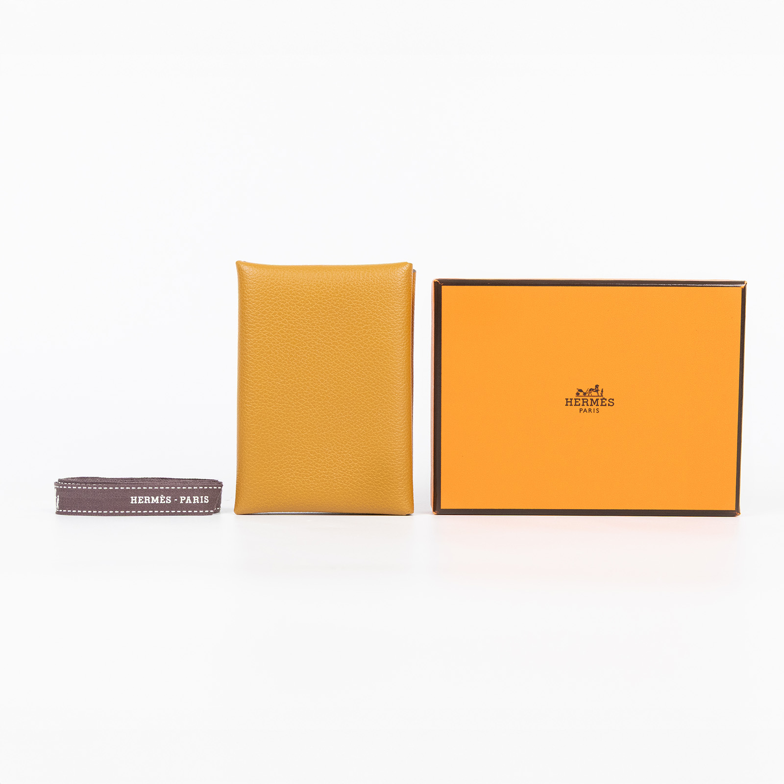 愛馬仕 Hermès Calvi Duo 卡包 CALD  金棕CALVI DUO 原廠盒子