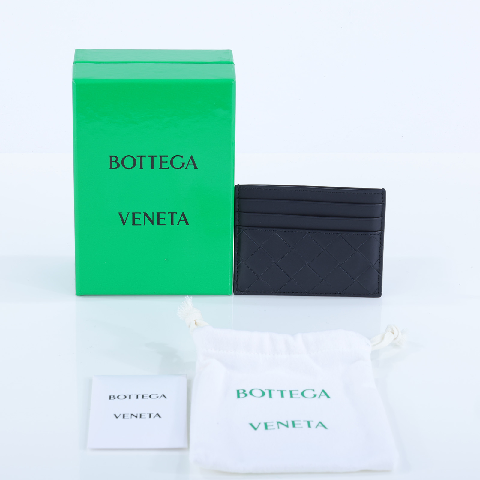 寶緹嘉 BOTTEGA VENETA Intrecciato 卡夾 743209VCPQ 黑編織卡夾 原廠盒子/防塵袋