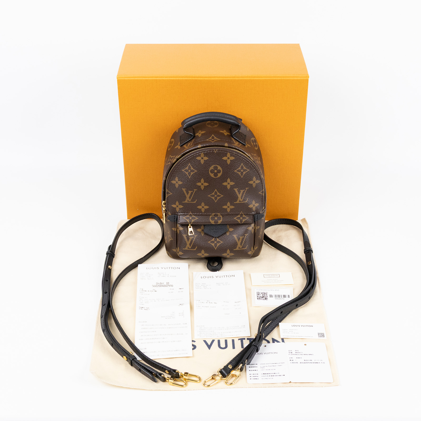 路易威登 LOUIS VUITTON Palm Springs Mini 迷你 後背包 M44873 晶片款  原廠盒子/防塵袋/購買證明