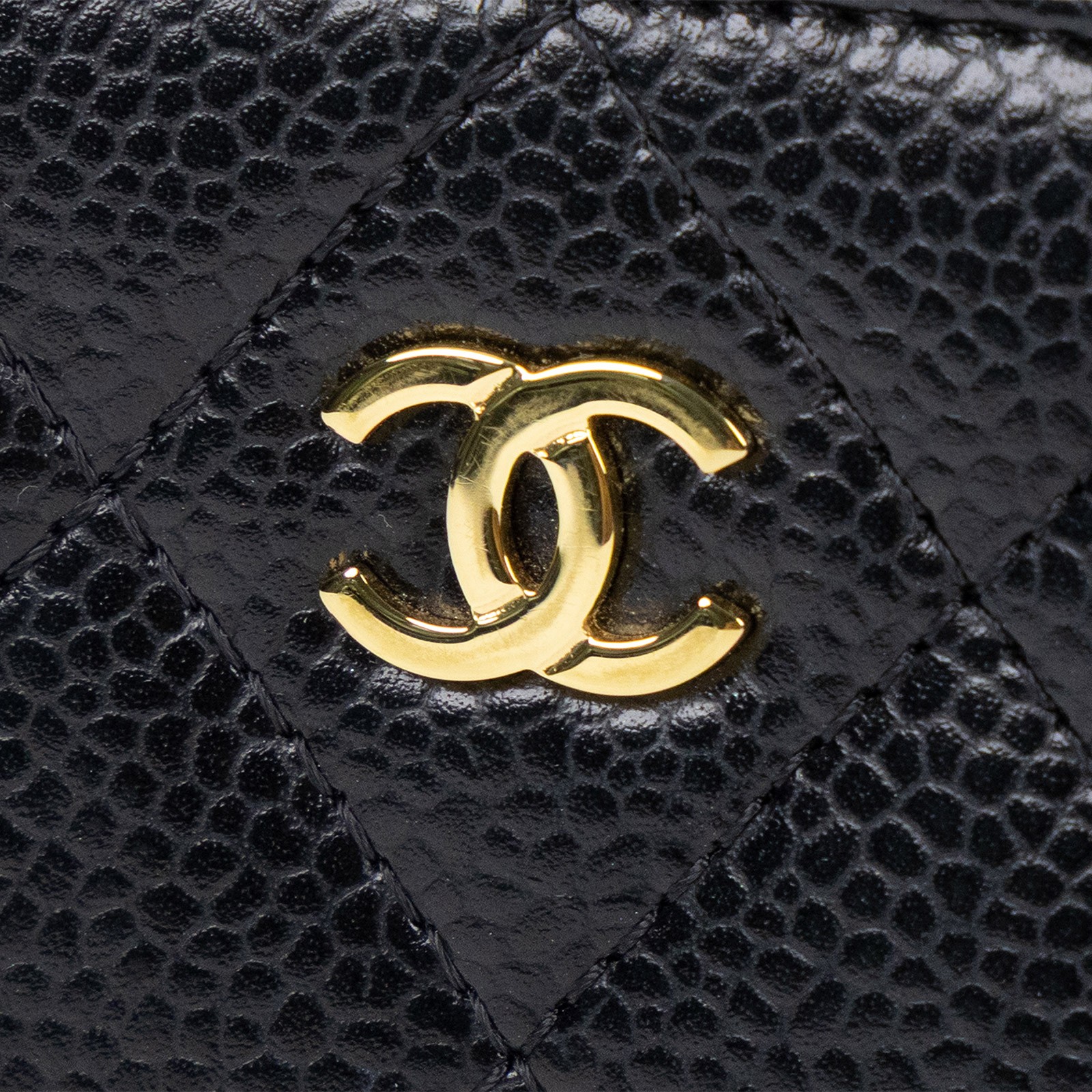 香奈兒 CHANEL 經典 拉鏈 零錢包 錢包 卡夾 AP0216 黑金荔枝拉鍊卡包 原廠盒子/防塵袋