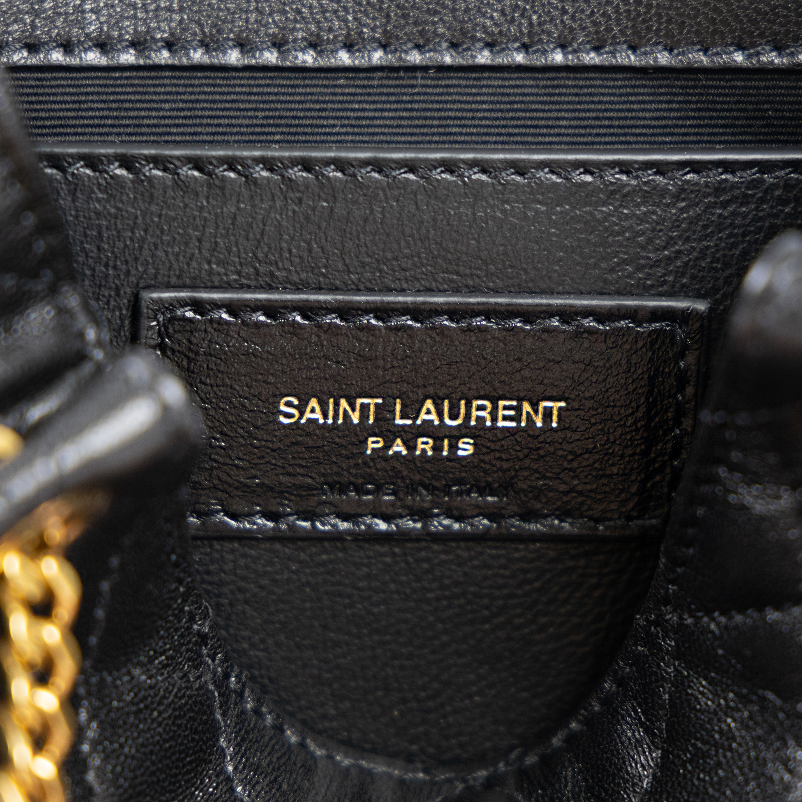 聖羅蘭 YSL SAINT LAURENT Nolia 小羊皮 迷你 手袋 肩背包 6727381EL07 黑金MINI NOLITA肩背包 原廠盒子/防塵袋