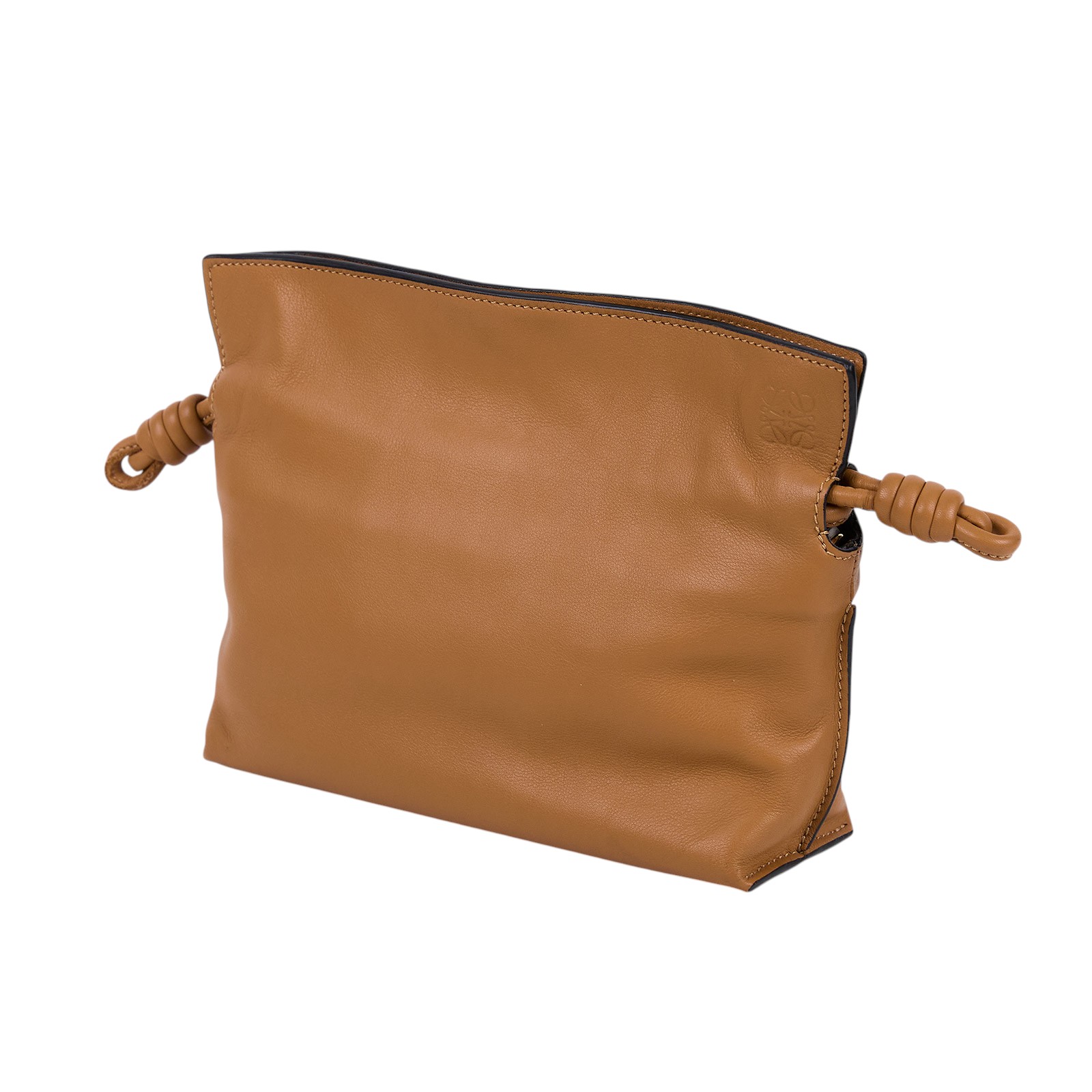 羅意威 LOEWE Mini Flamenco clutch 小牛皮 迷你 肩背包 A411FC2X73 焦糖FLAMENCO MINI 防塵袋/購買證明