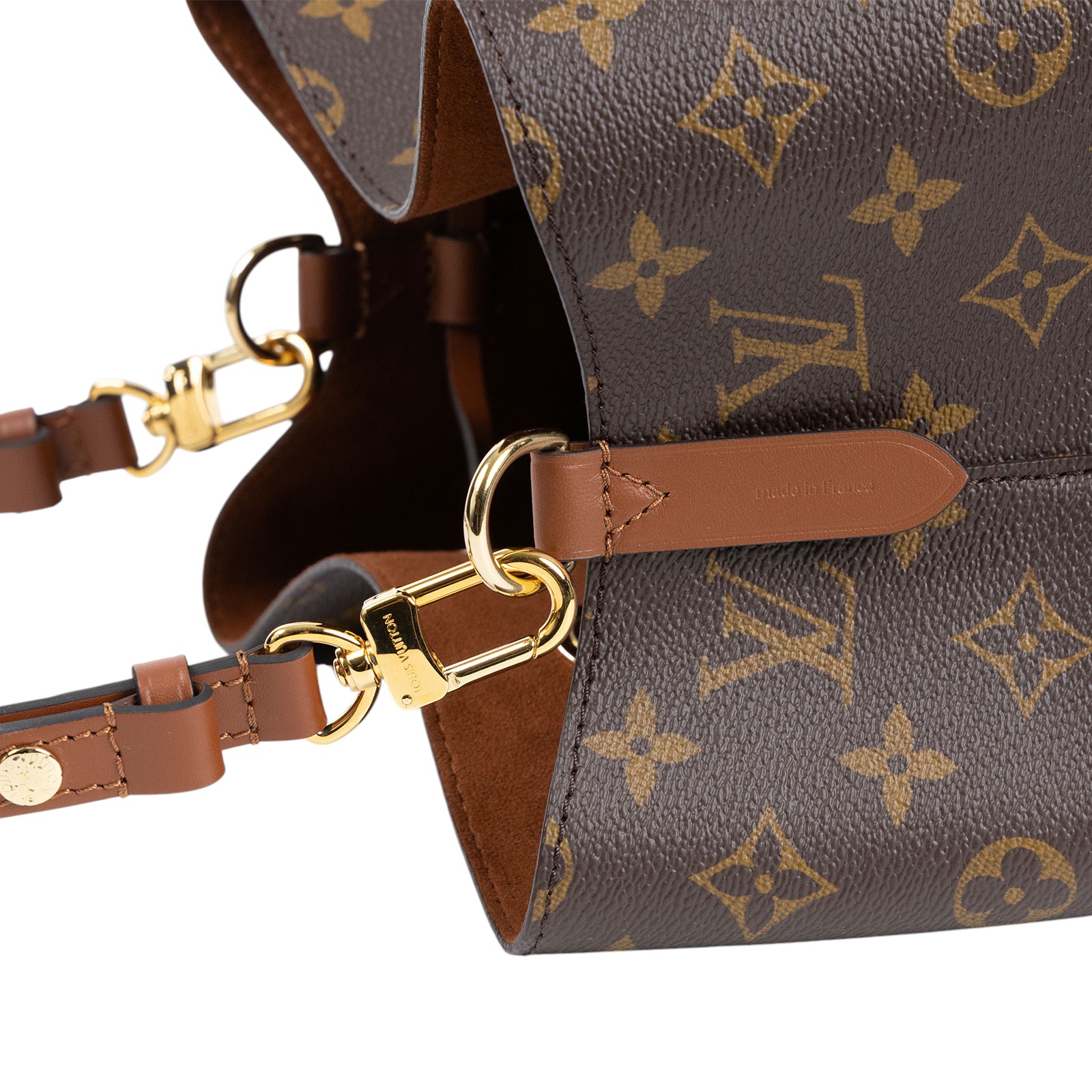 路易威登 LOUIS VUITTON NéoNoé MM 經典帆布 肩背 水桶包 棕色 M44887 晶片款 棕色原花NEONOE 防塵袋/購買證明影本