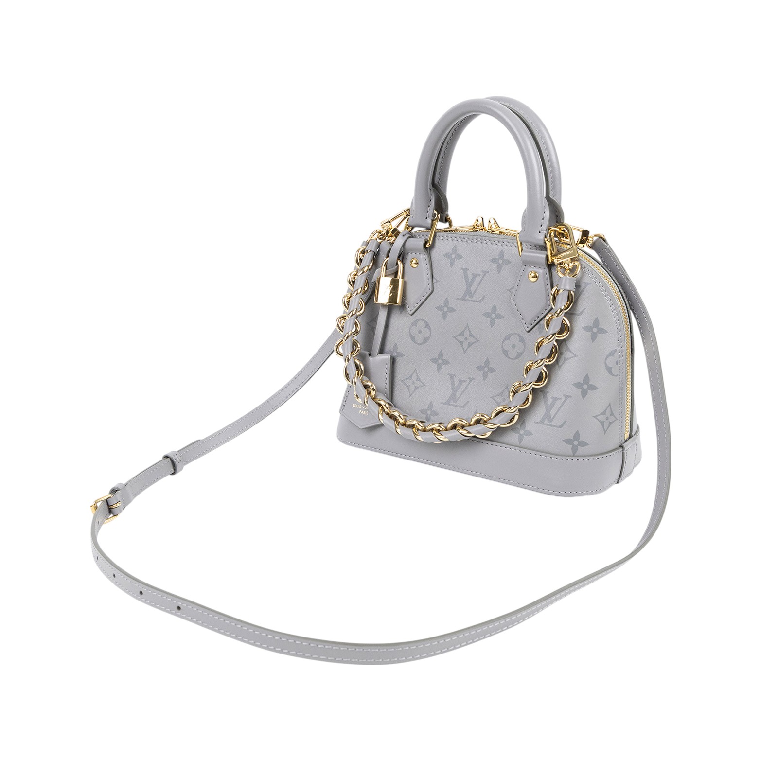 路易威登 LOUIS VUITTON Alma BB 手提包 灰色 M12561 晶片款 灰原花ALMA BB 防塵袋/購買證明