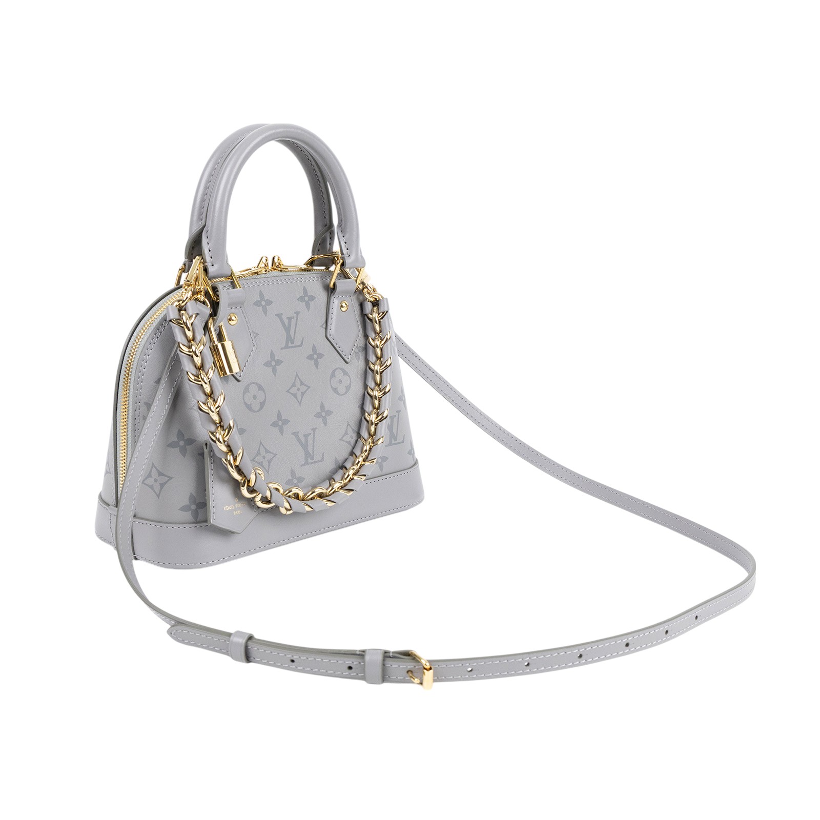 路易威登 LOUIS VUITTON Alma BB 手提包 灰色 M12561 晶片款 灰原花ALMA BB 防塵袋/購買證明