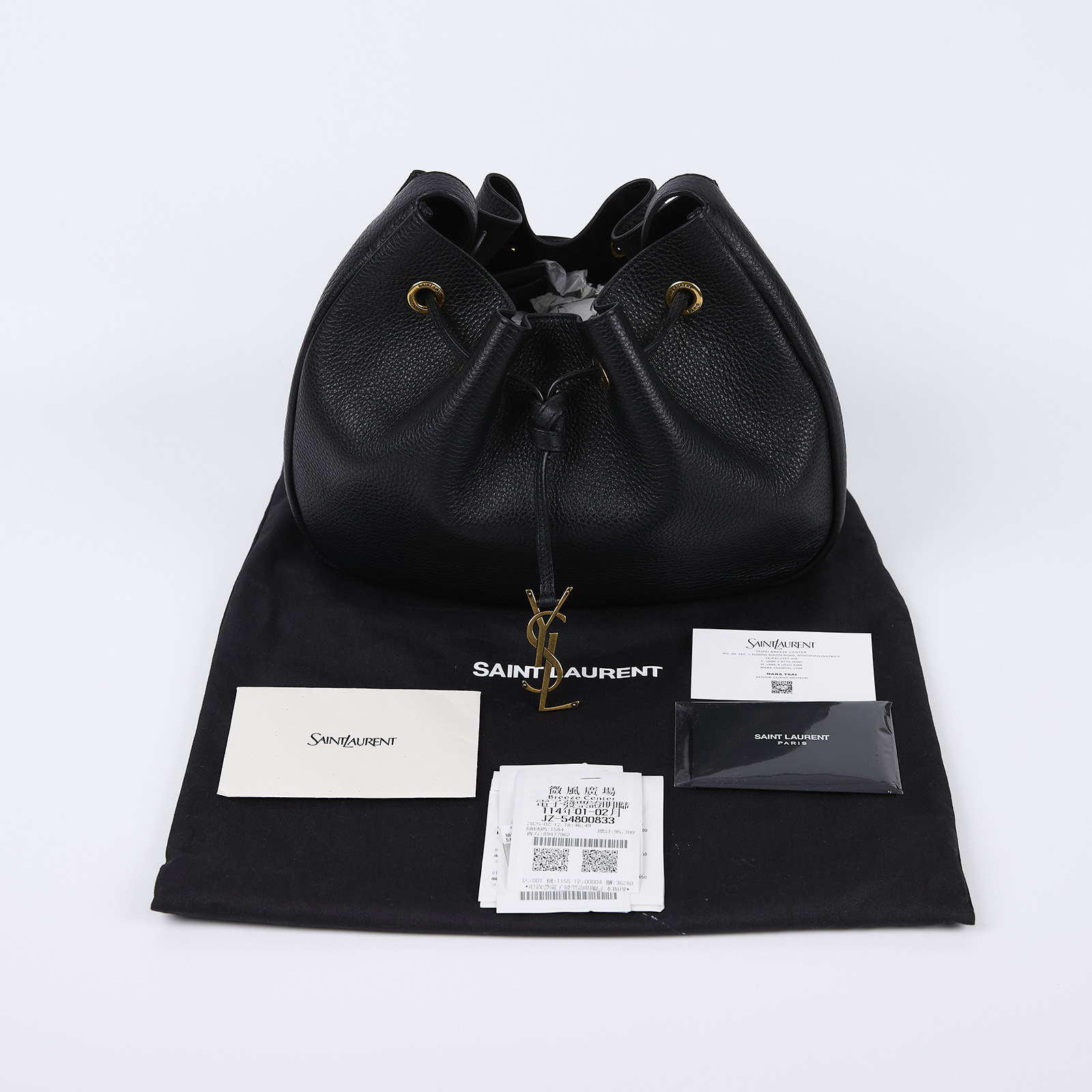 聖羅蘭 YSL SAINT LAURENT Paris VII 粒面皮革 Hobo手袋 小型 796626AADUU  防塵袋/購買證明