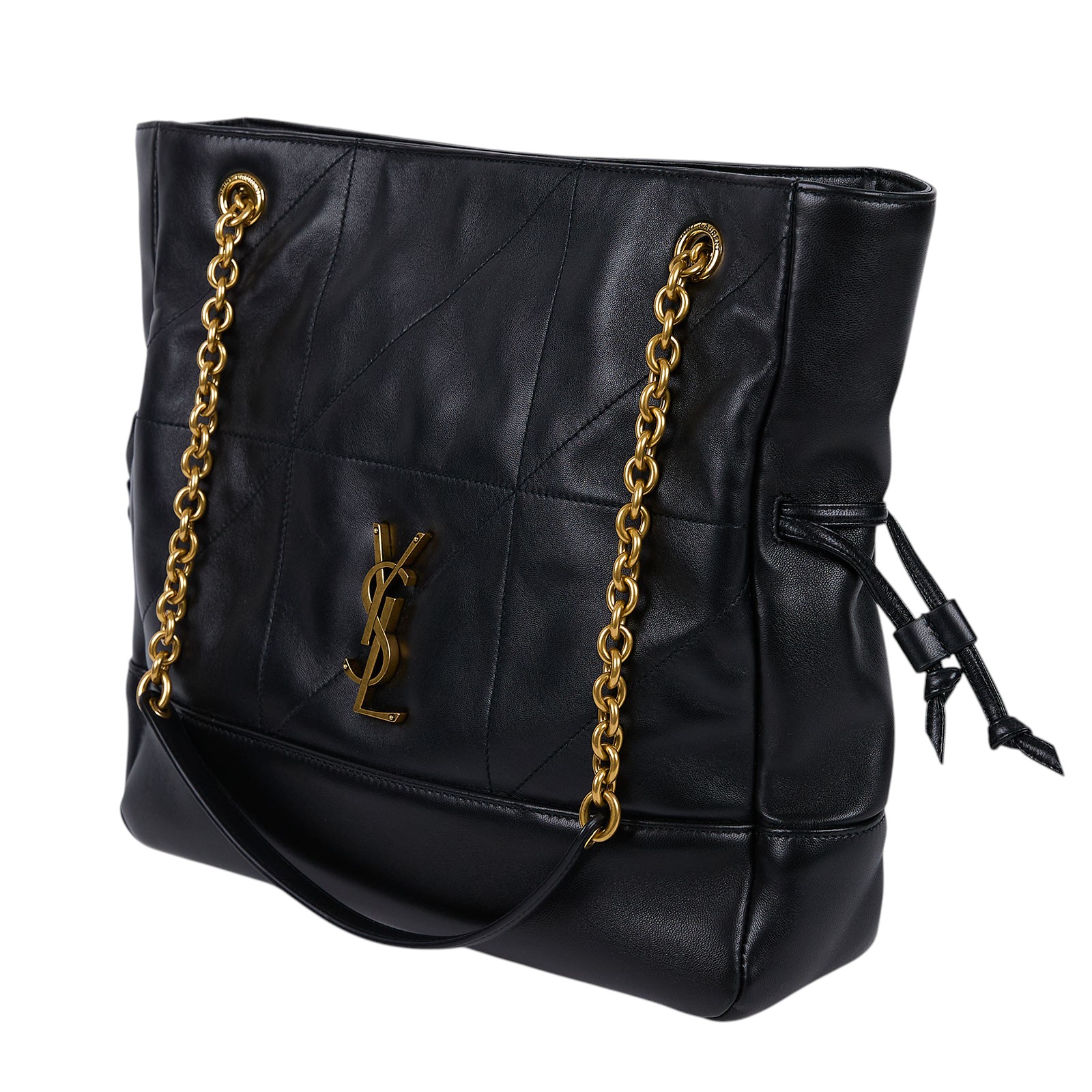 聖羅蘭 YSL SAINT LAURENT Jamie 小羊皮 小型 購物袋 833948AAB32 黑JAMIE小型購物袋 防塵袋/購買證明