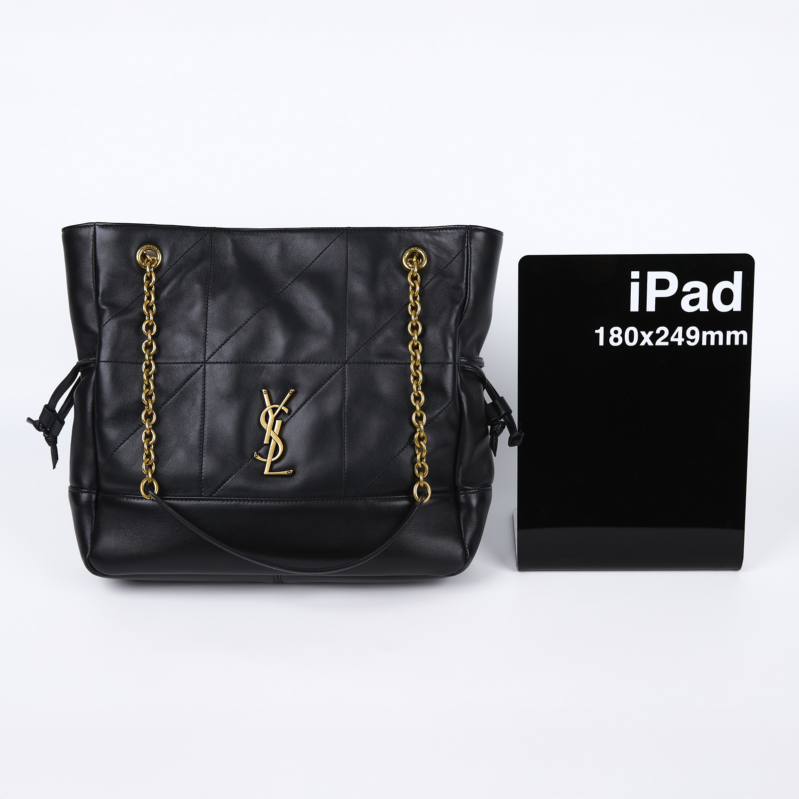 聖羅蘭 YSL SAINT LAURENT Jamie 小羊皮 小型 購物袋 833948AAB32 黑JAMIE小型購物袋 防塵袋/購買證明
