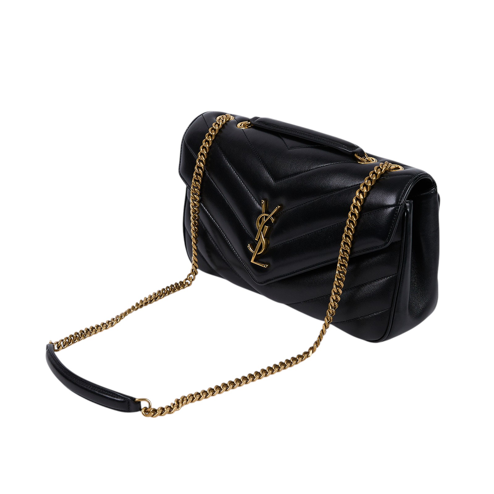 聖羅蘭 YSL SAINT LAURENT Loulou Matelasse 絎縫 小羊皮 手袋 中型 801439AAEAX  防塵袋/購買證明