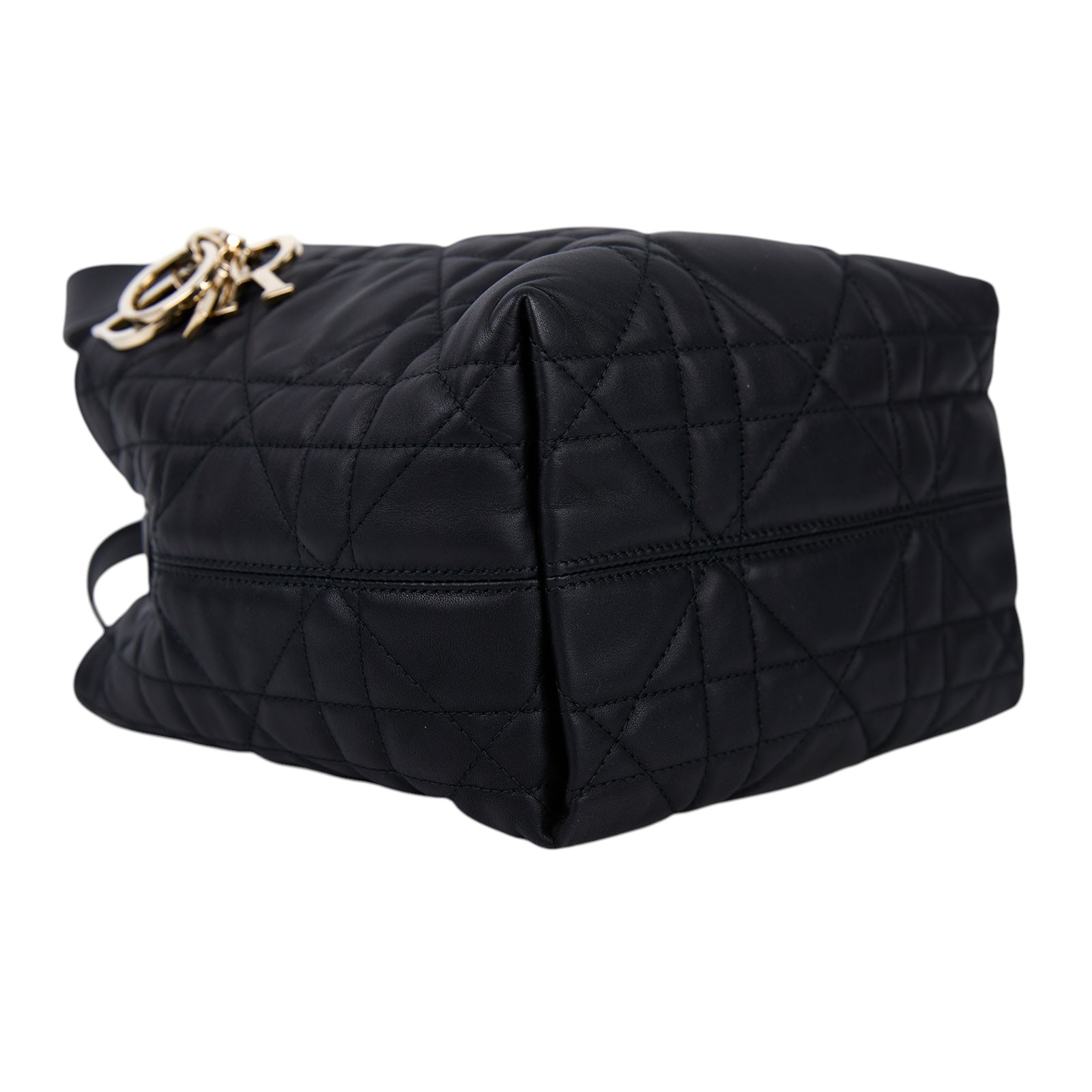 迪奧 CHRISTIAN DIOR Toujours 小型 直式 托特包 M2835OSNW 黑銀直立Toujours TOTE 防塵袋/保證卡