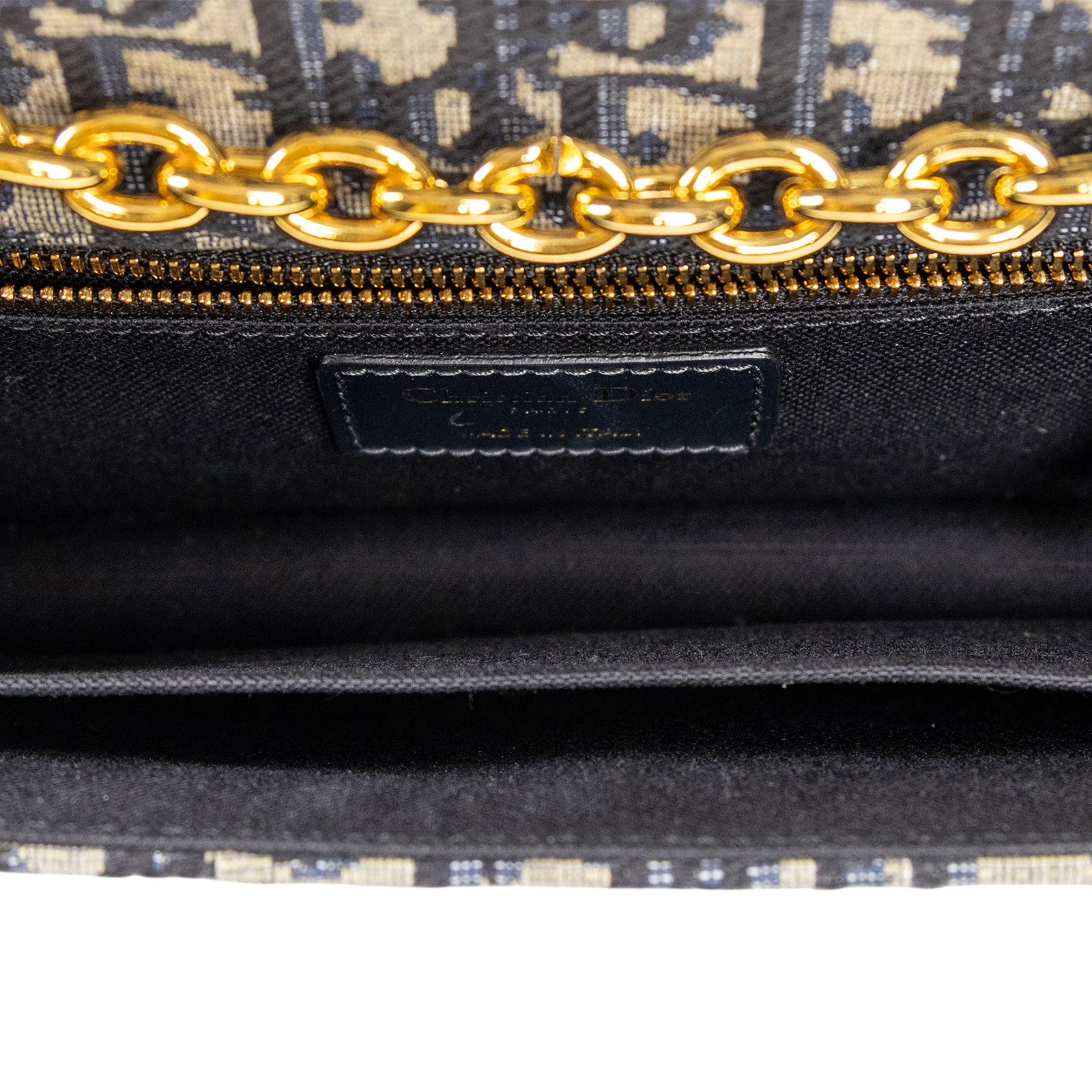 迪奧 CHRISTIAN DIOR 30 Montaigne 鏈帶 肩背手提包 藍色 M9208UTZQ 藍緹花蒙田30鍊帶款 防塵袋/保證卡