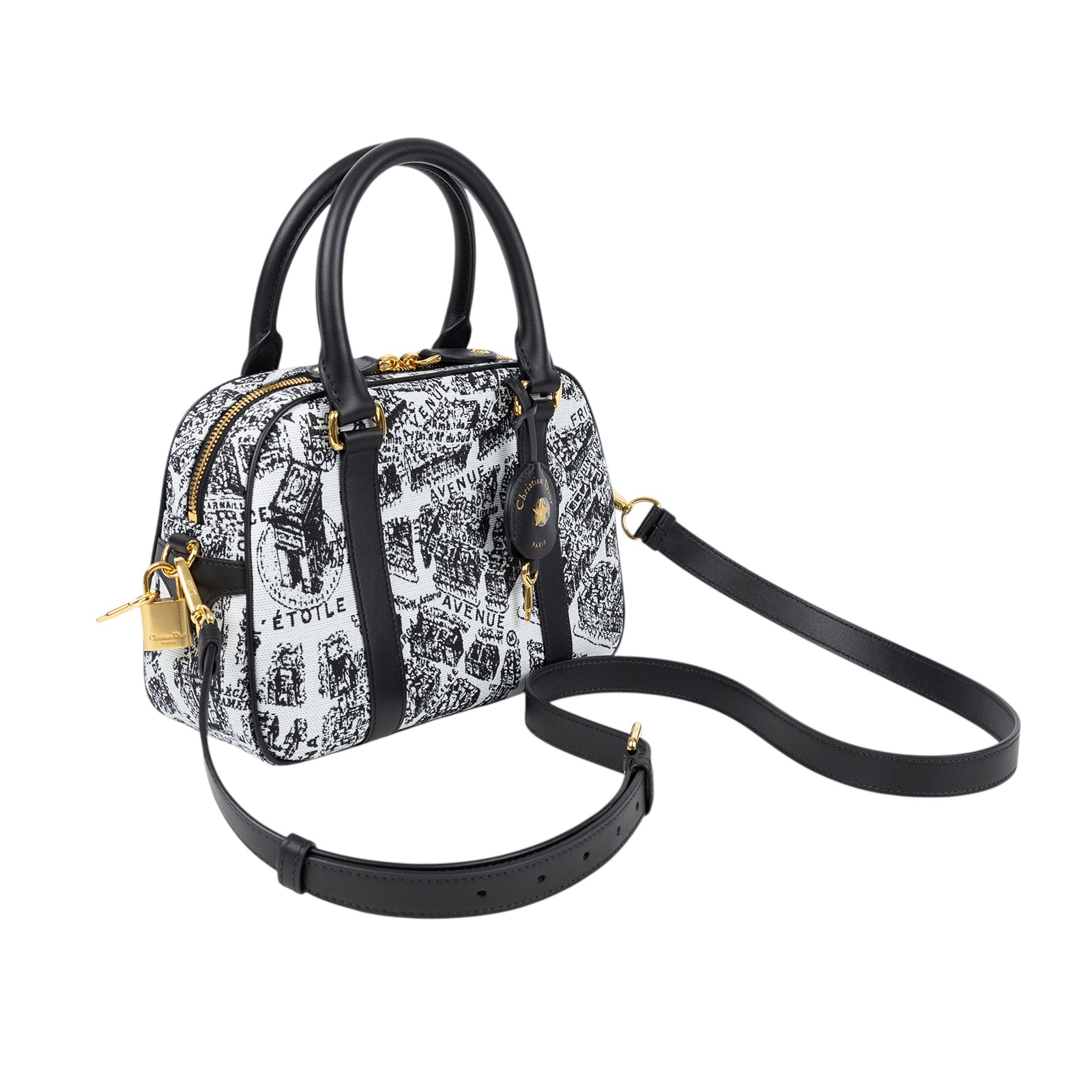 迪奧 CHRISTIAN DIOR D-Vibe 保齡球袋 中型 M1340UDEP 刺繡D-VIBE保齡球包 中款 防塵袋/保證卡/購買證明