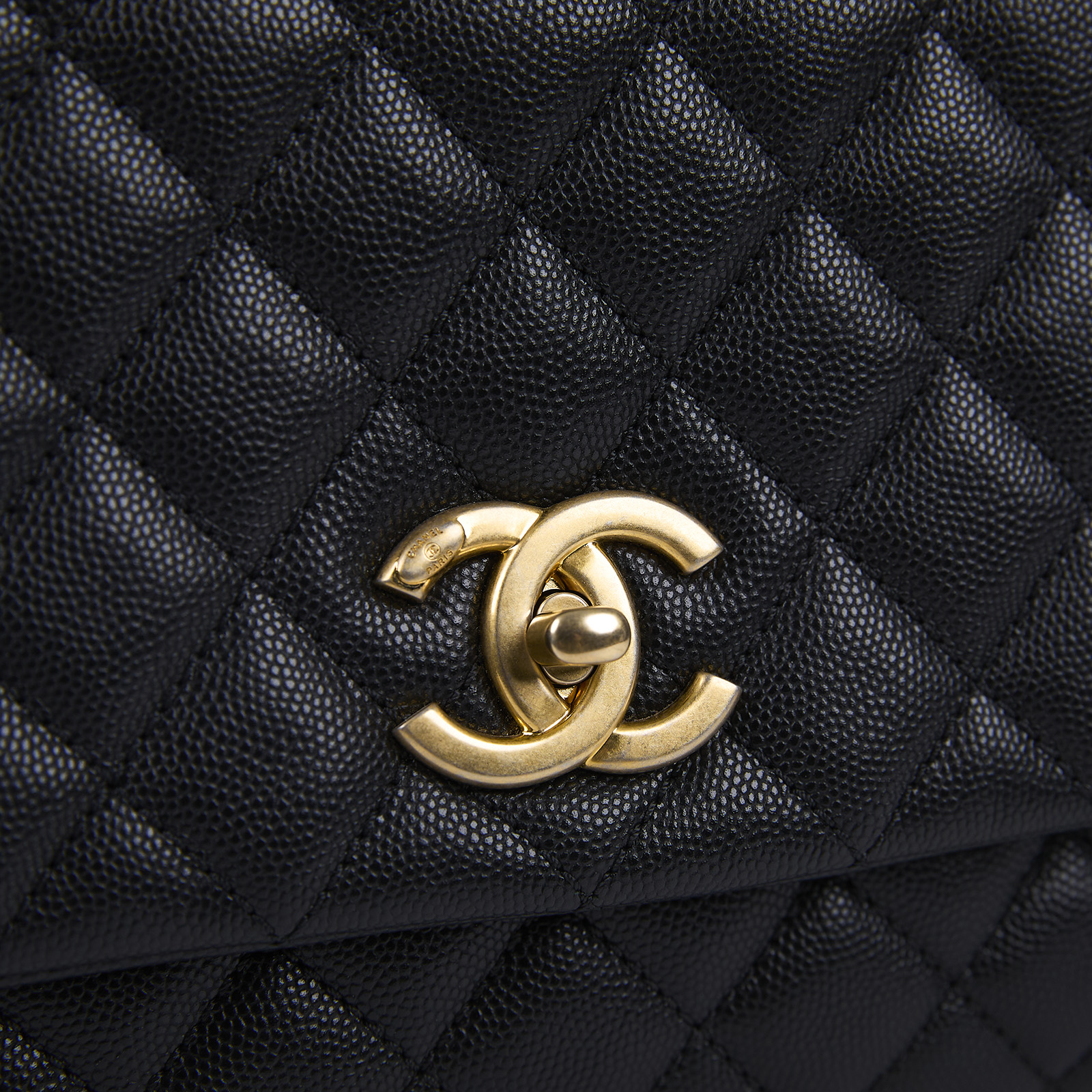 香奈兒 CHANEL Handle 28 手提 口蓋包 A02991 23開 黑金荔枝COCO HANDLE28 原廠盒子/防塵袋/保證卡