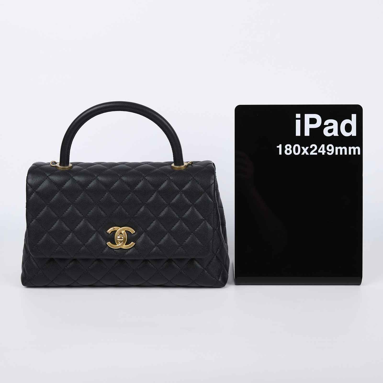 香奈兒 CHANEL Handle 28 手提 口蓋包 A02991 23開 黑金荔枝COCO HANDLE28 原廠盒子/防塵袋/保證卡