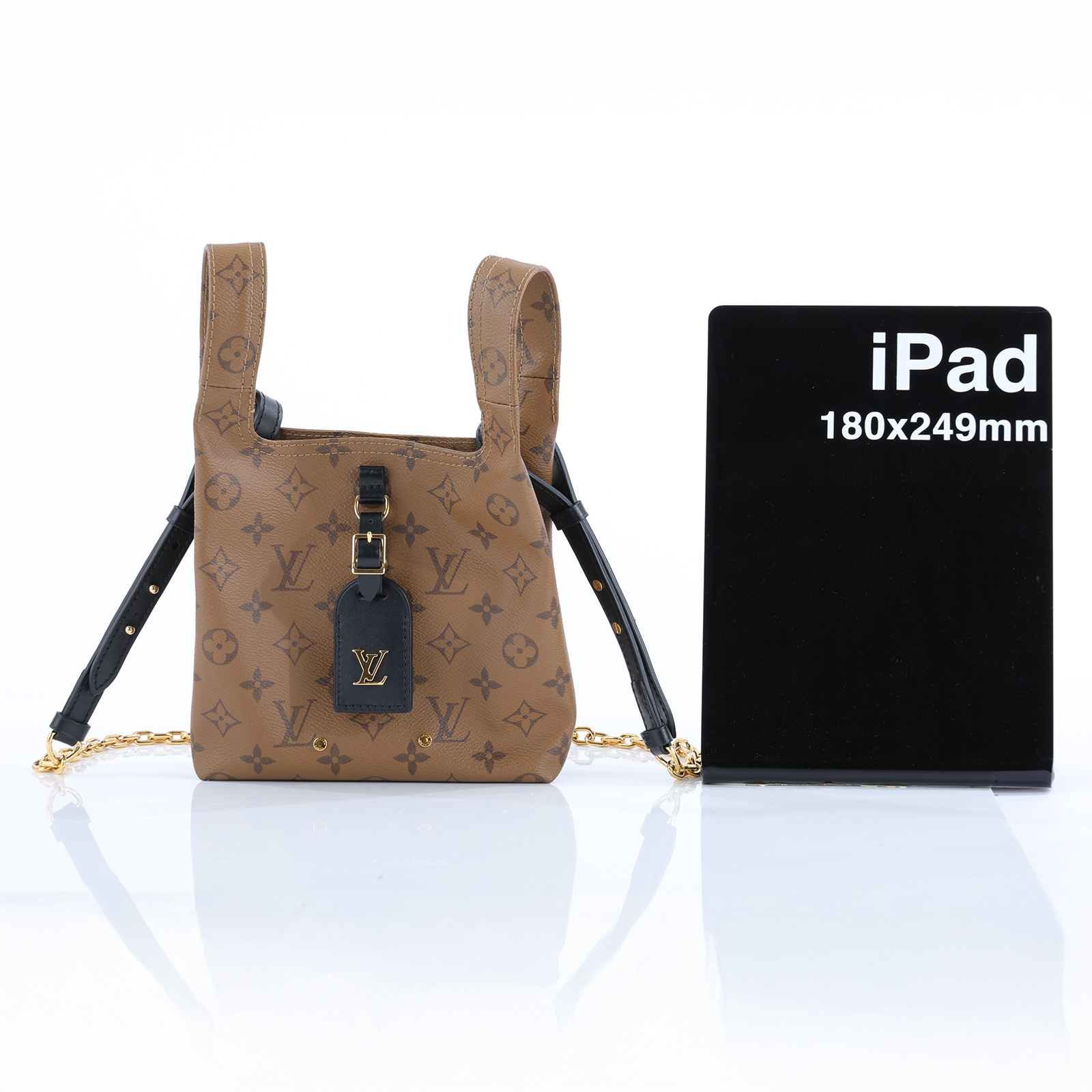 路易威登 LOUIS VUITTON Atlantis BB Reverse 帆布 手提 斜背包 M46816 晶片款  原廠盒子/防塵袋