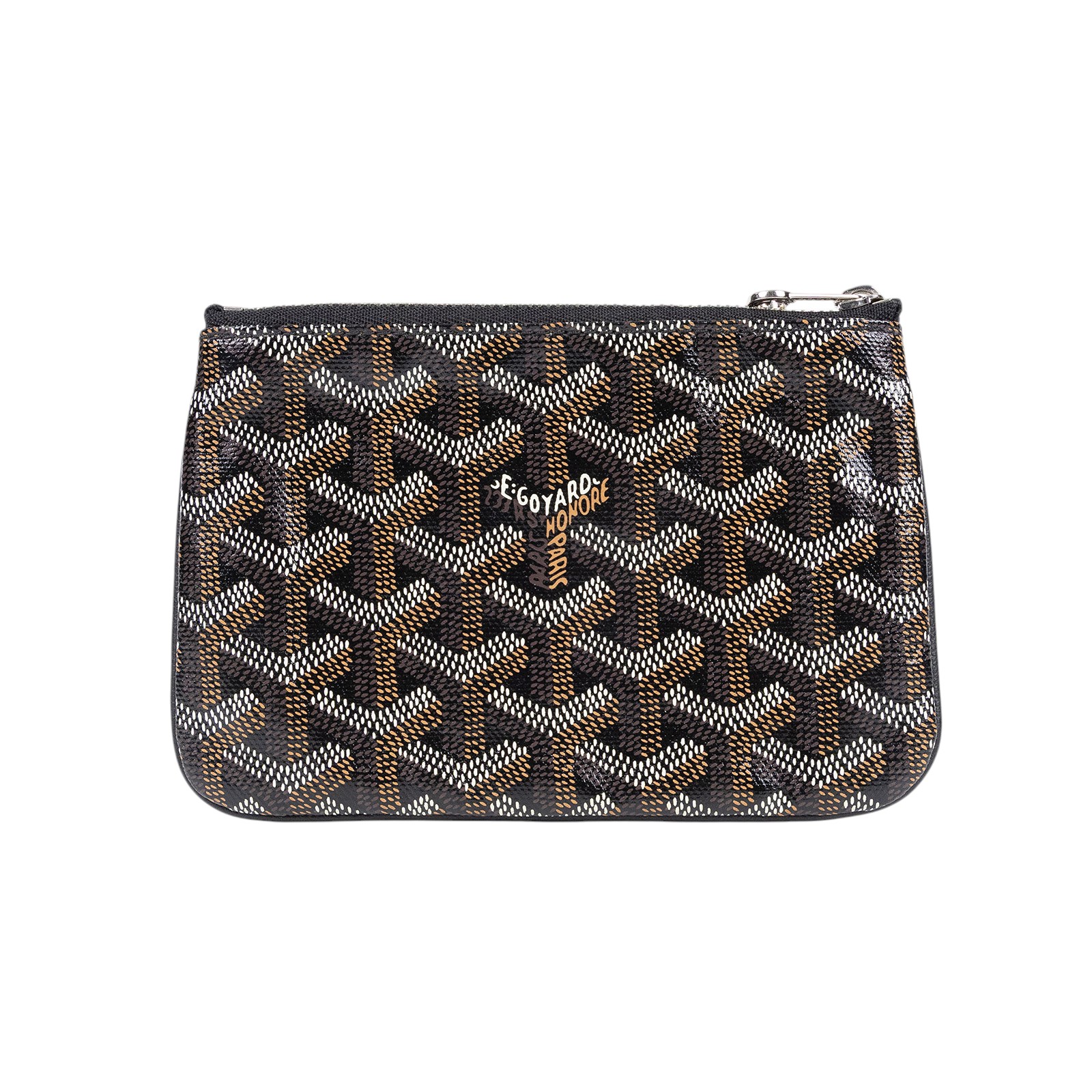 高雅德 GOYARD Sénat Mini Pouch 迷你小包 SENAT2MINTY 黑一字拉零錢包 韓國購買證明影本