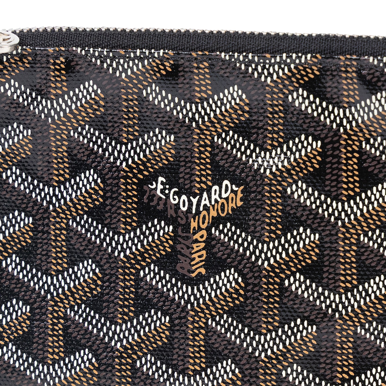 高雅德 GOYARD Sénat Mini Pouch 迷你小包 SENAT2MINTY 黑一字拉零錢包 韓國購買證明影本