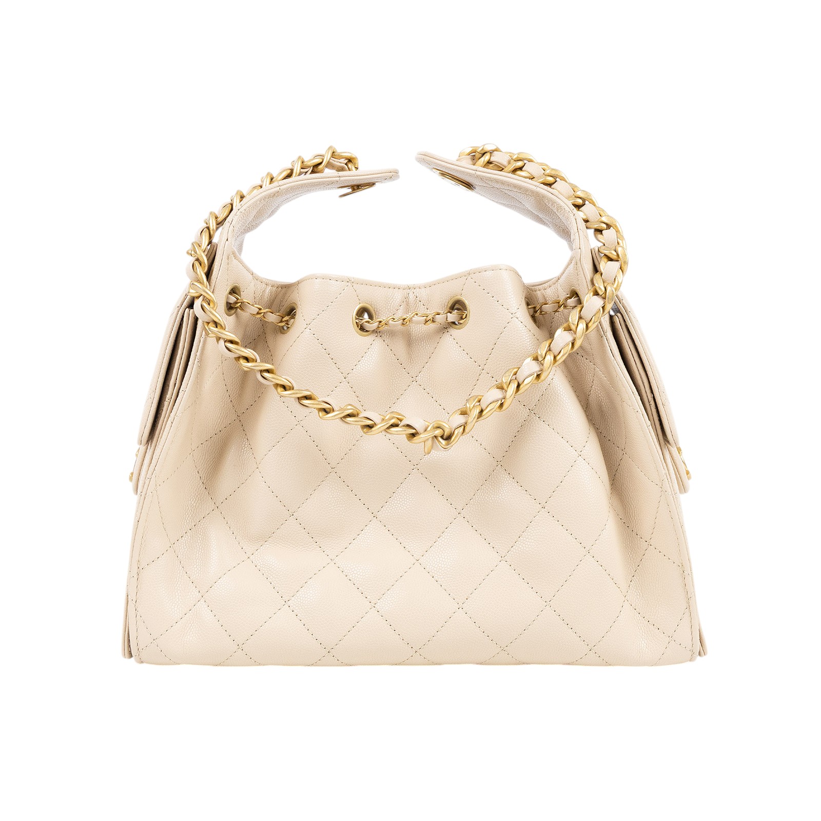 香奈兒 CHANEL 25 小型包 AS5293 晶片款 奶茶金荔枝25包 小號 原廠盒子/防塵袋/台灣購買證明