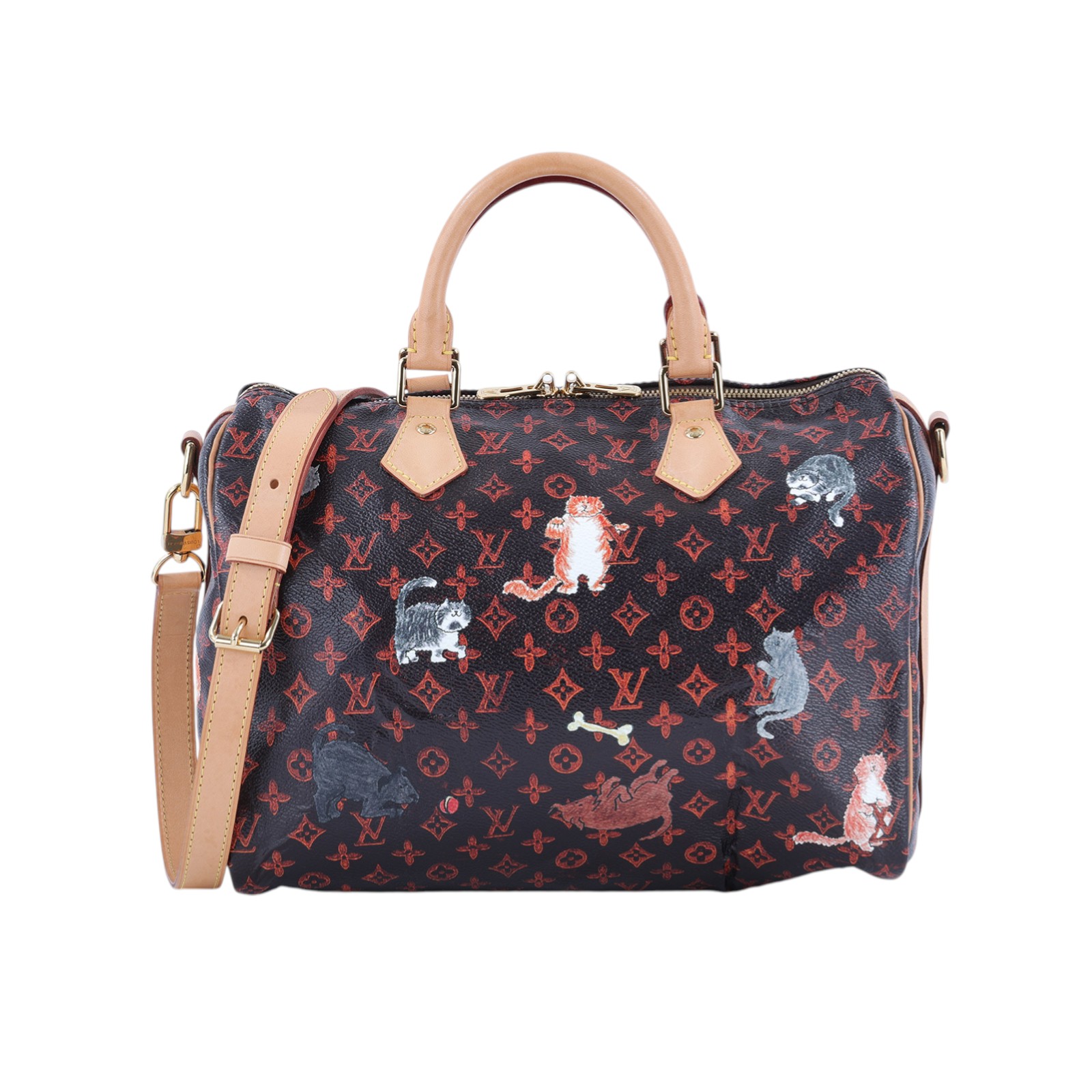 路易威登 LOUIS VUITTON Speedy 30 手提波士頓包 M44401 　原花CATOGRAM SPEEDY30 防塵袋/背帶/鎖組