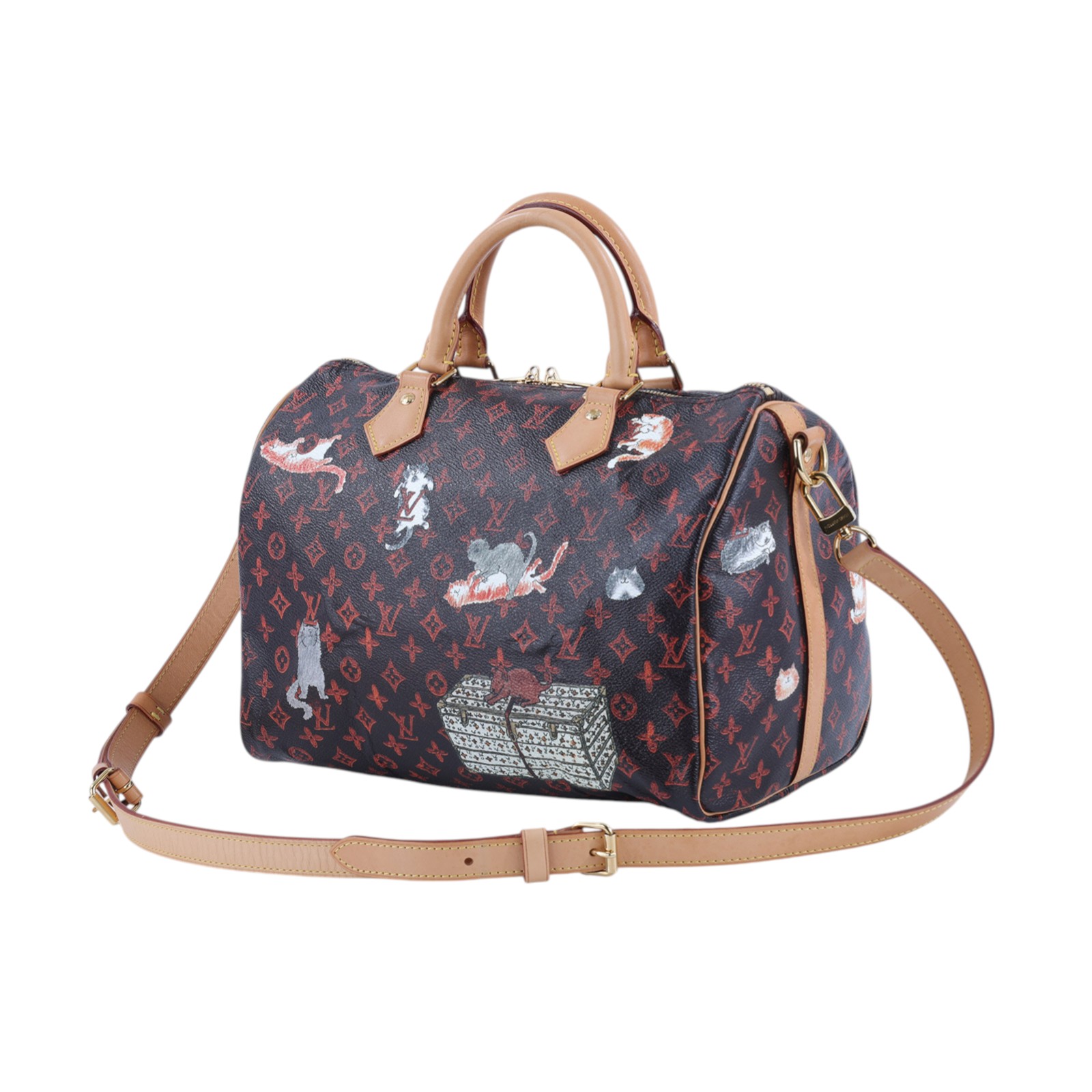 路易威登 LOUIS VUITTON Speedy 30 手提波士頓包 M44401 　原花CATOGRAM SPEEDY30 防塵袋/背帶/鎖組