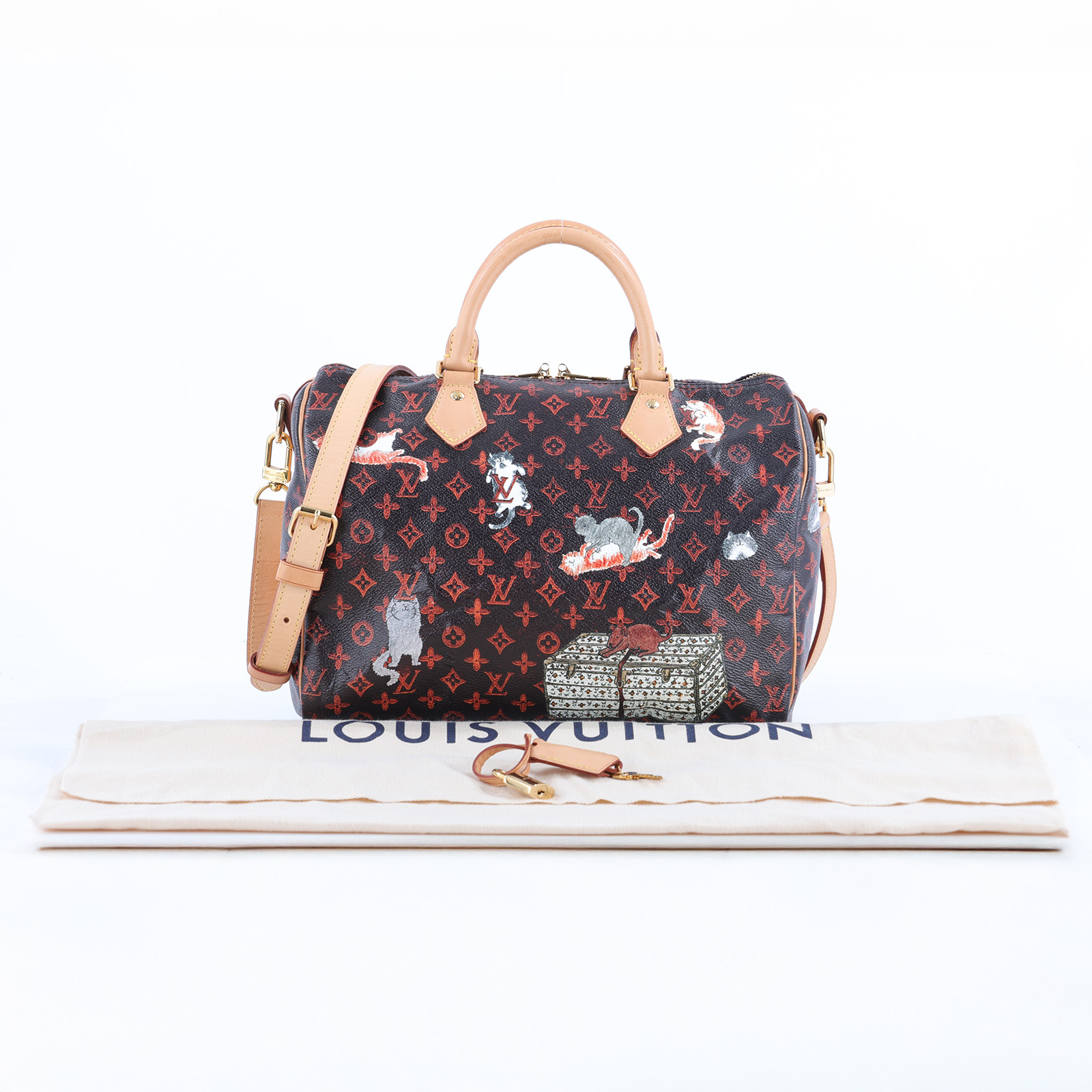 路易威登 LOUIS VUITTON Speedy 30 手提波士頓包 M44401 　原花CATOGRAM SPEEDY30 防塵袋/背帶/鎖組