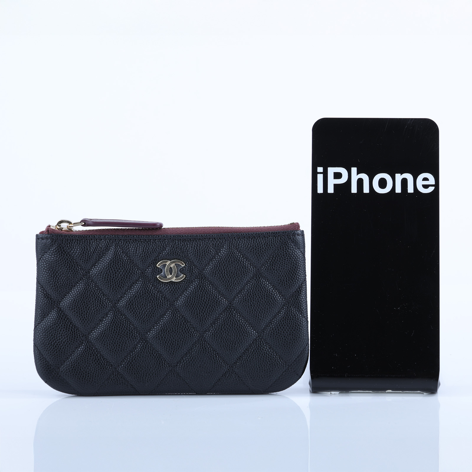 香奈兒 CHANEL 經典 拉鍊 隨身包 小型 AP4020 Y33352 晶片款 黑荔枝POUCH 防塵袋