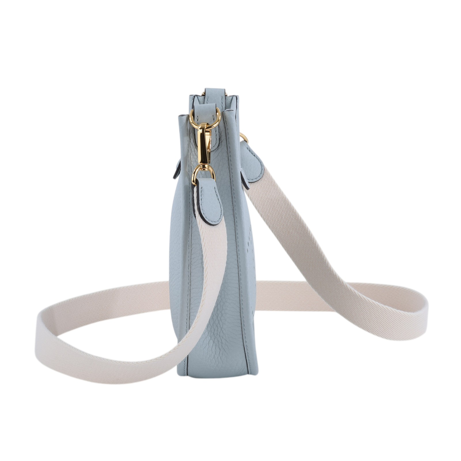 愛馬仕 Hermès Evelyne Bag Mini 伊芙琳包 Evelyne 16 EV16 W刻 冰川藍EVELYNE MINI 原廠盒子/防塵袋