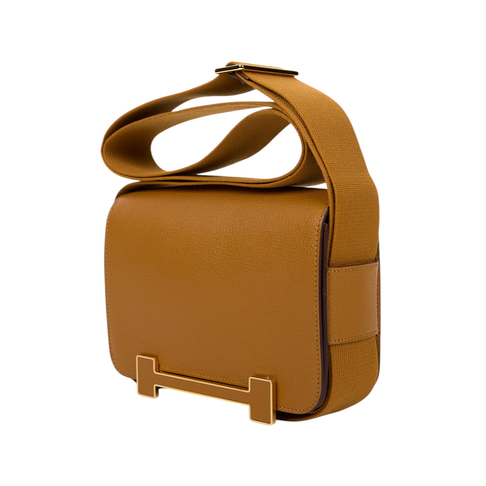 愛馬仕 Hermès Geta Nata 金扣 木屐 斜背包 H083052CCAI U刻 焦糖棕GETA 原廠盒子/防塵袋/台灣購買證明