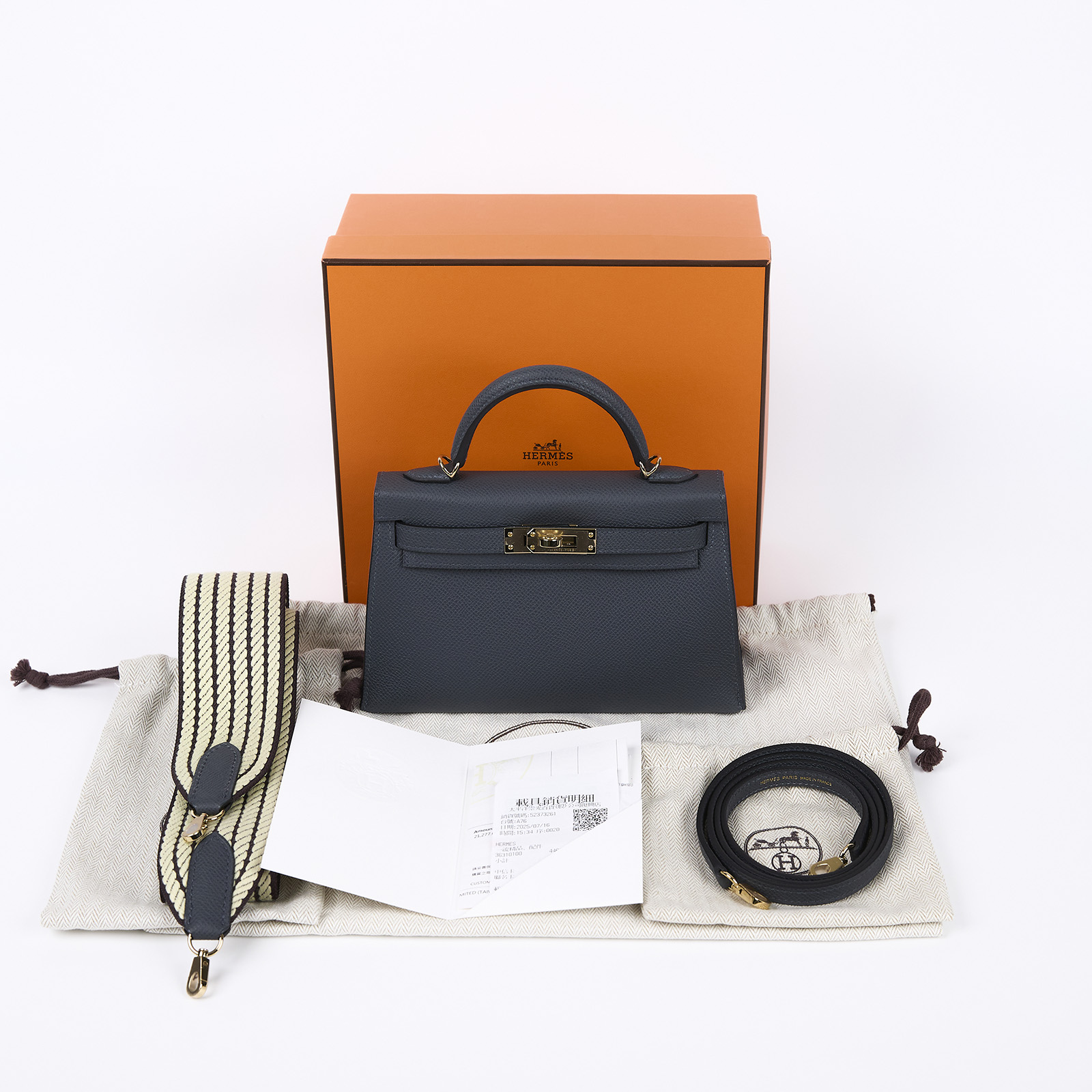 愛馬仕 Hermès Kelly Bag 凱莉包 mini II H085698 H085698/K刻  原廠盒子/防塵袋/背帶/購買證明