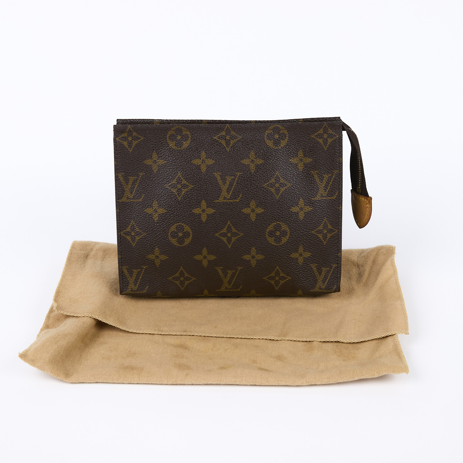 路易威登 LOUIS VUITTON Toiletry Pouch On Chain 經典帆布 肩背鍊帶 化妝包 盥洗包 M47544 原花手拿包 防塵袋