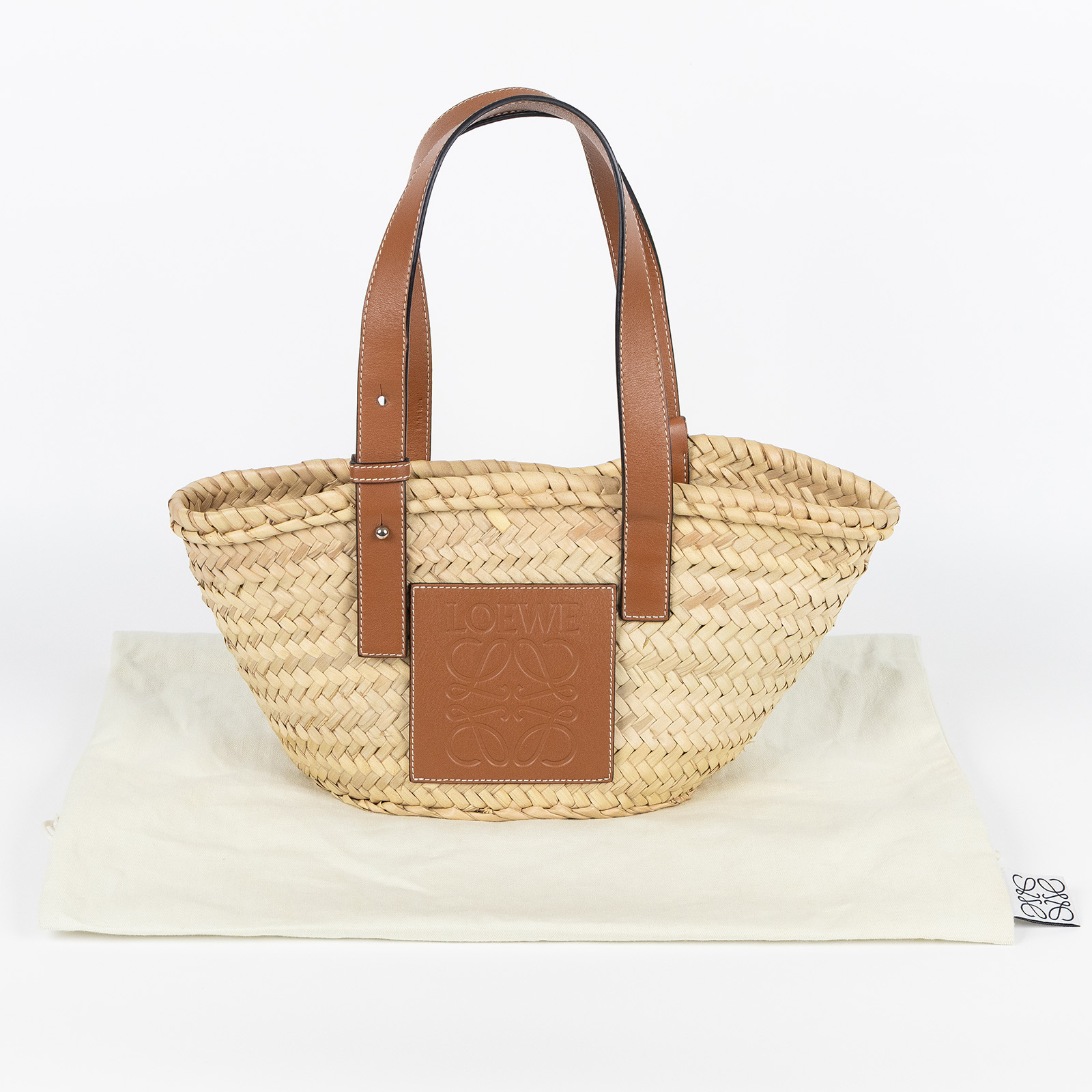 羅意威 LOEWE 棕櫚葉 手提 編織包 小型 A223S93X04 草編包 防塵袋