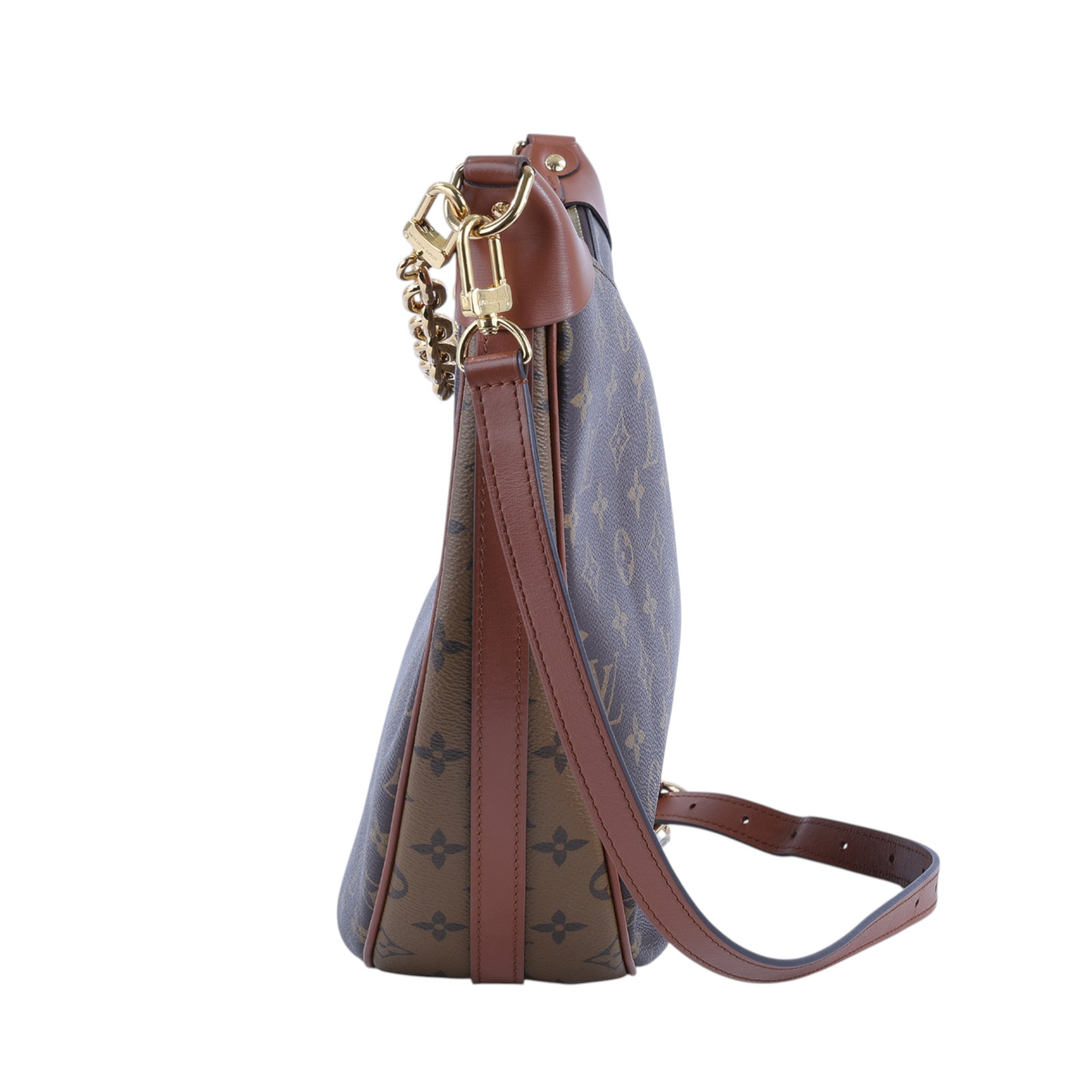 路易威登 LOUIS VUITTON Loop Hobo 經典帆布 半月包 單肩包 M46311 晶片款 原花Loop Hobo 原廠盒子/防塵袋