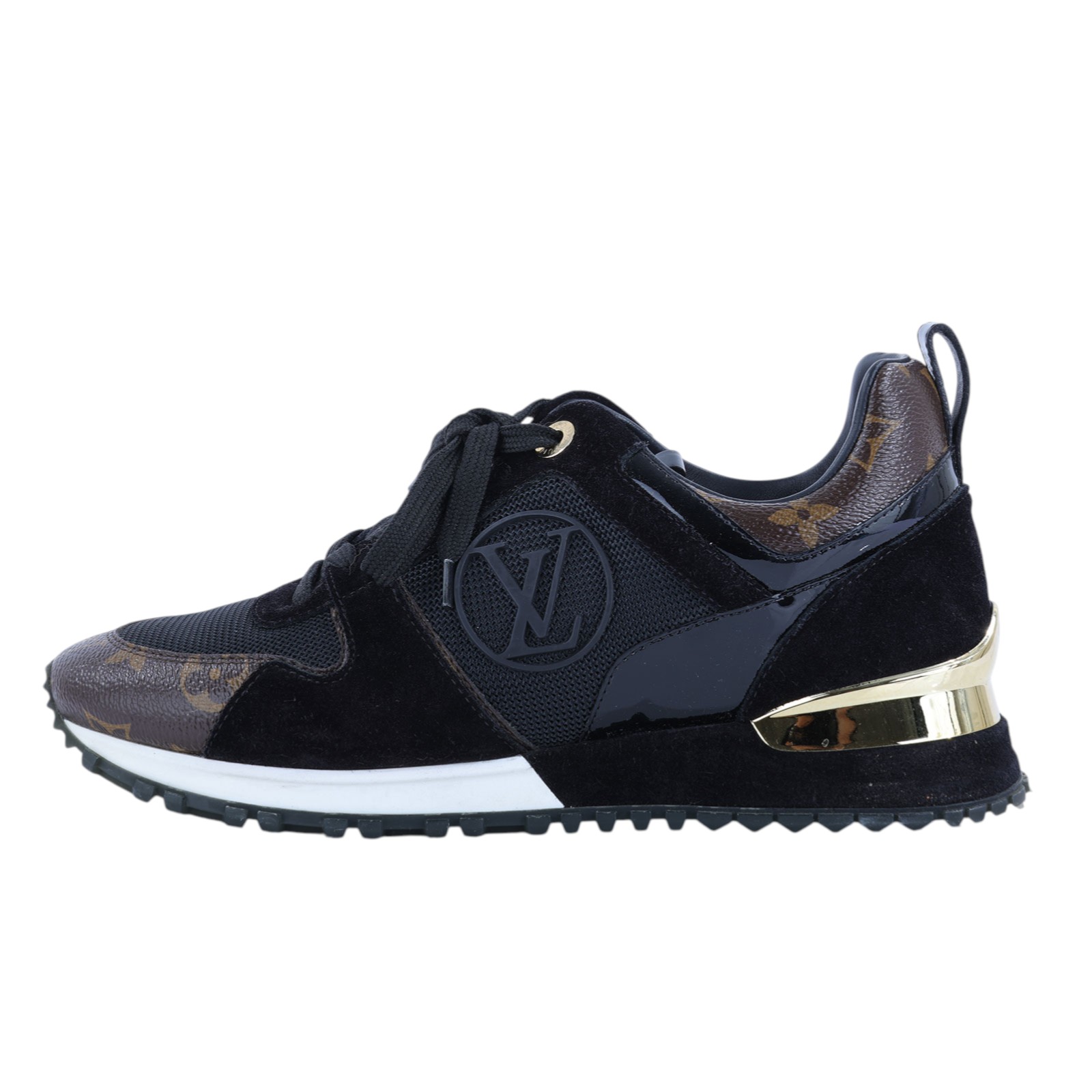 路易威登 LOUIS VUITTON Run Away運動鞋 女鞋 1A3CW1 黑原花RUN AWAY #36.5 原廠盒子/防塵袋/鞋帶