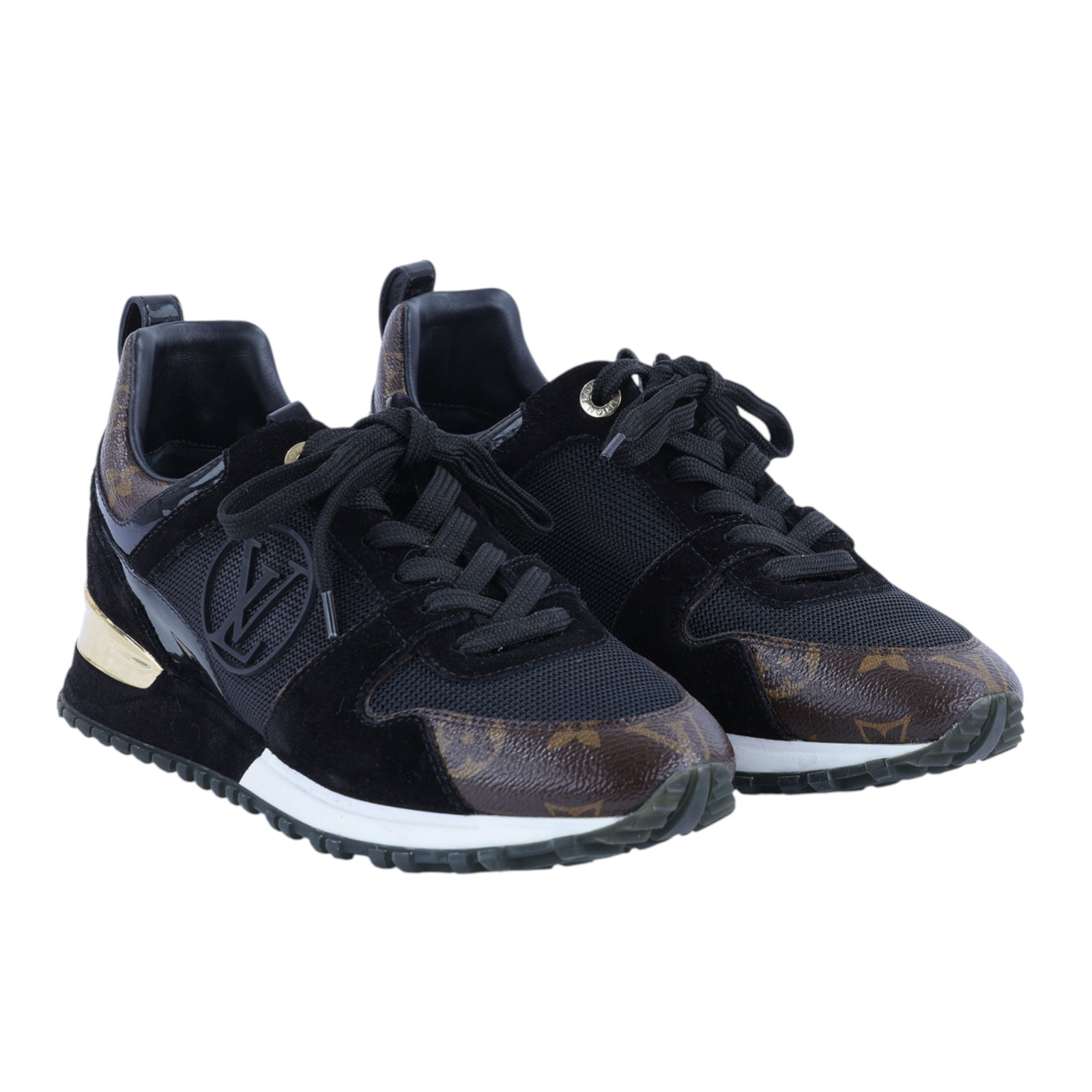 路易威登 LOUIS VUITTON Run Away運動鞋 女鞋 1A3CW1 黑原花RUN AWAY #36.5 原廠盒子/防塵袋/鞋帶