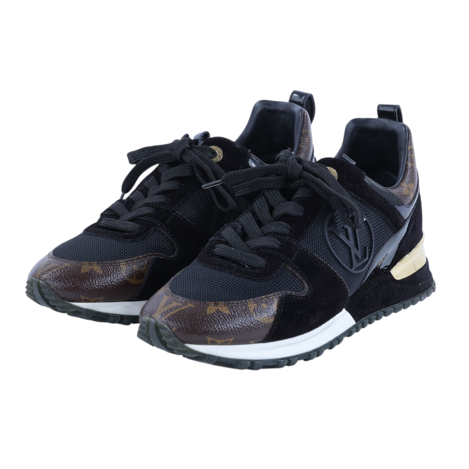 路易威登 LOUIS VUITTON Run Away運動鞋 女鞋 1A3CW1 黑原花RUN AWAY #36.5 原廠盒子/防塵袋/鞋帶