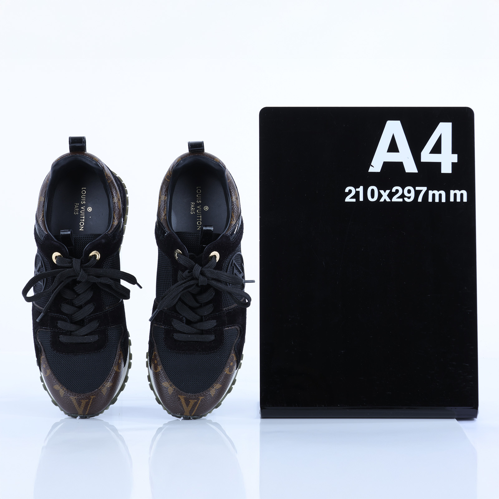 路易威登 LOUIS VUITTON Run Away運動鞋 女鞋 1A3CW1 黑原花RUN AWAY #36.5 原廠盒子/防塵袋/鞋帶
