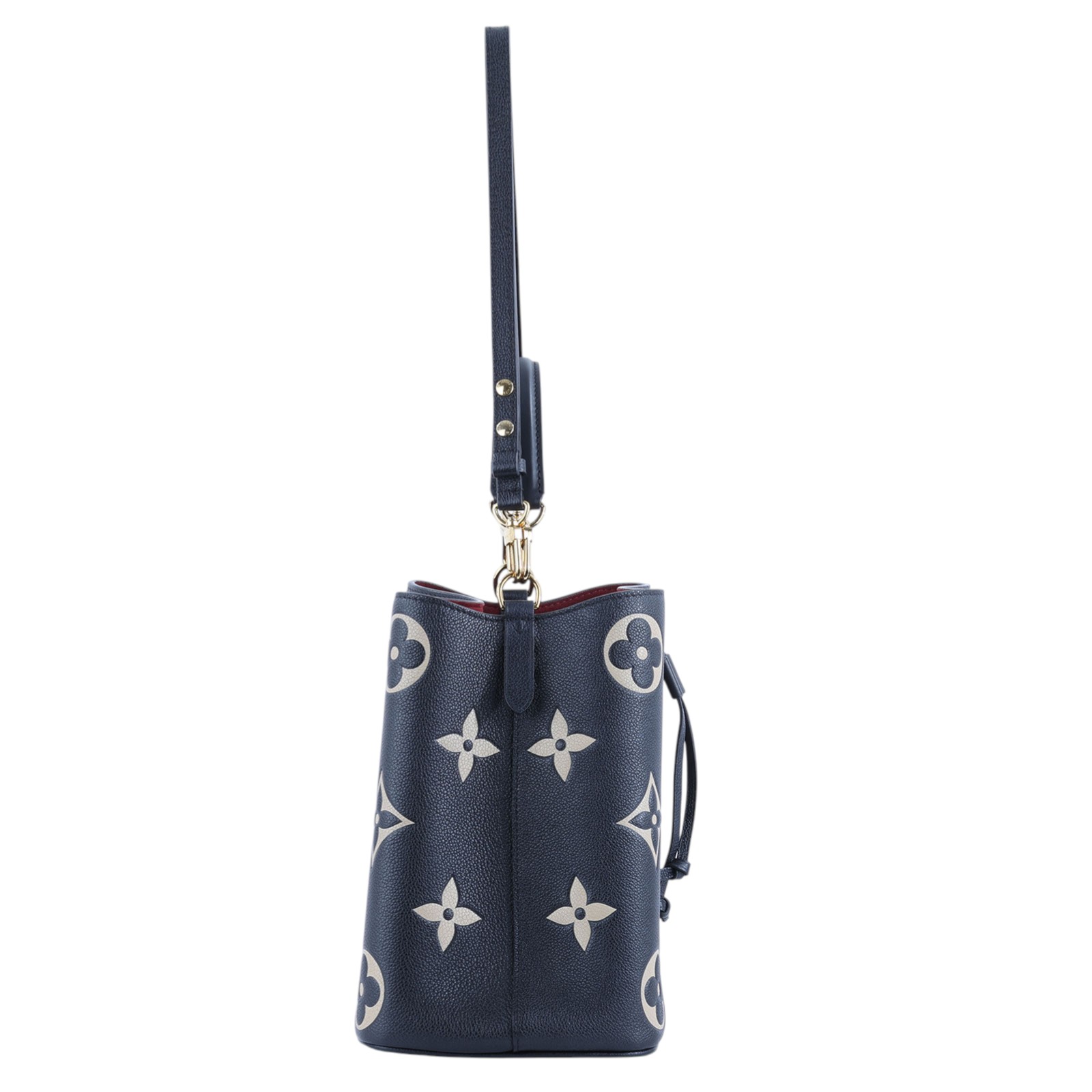 路易威登 LOUIS VUITTON NéoNoé MM 皮革 肩背 水桶包 黑色/奶油色 M45497 晶片款  原廠盒子/防塵袋/購買證明