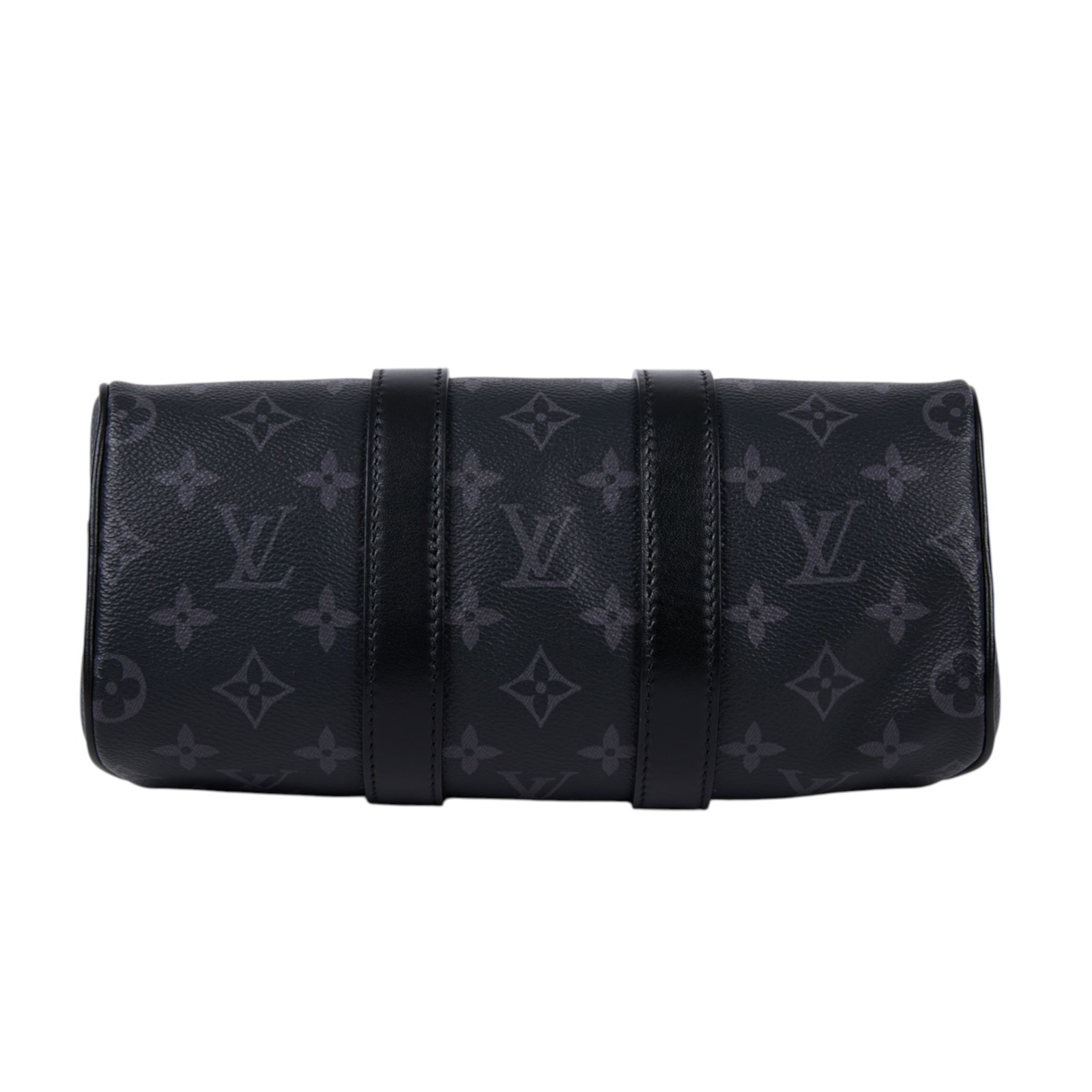 路易威登 LOUIS VUITTON Keepall Bandoulière 25 手提 肩背 波士頓包 Reverse帆布 黑色 M46271 晶片款  防塵袋/購買證明