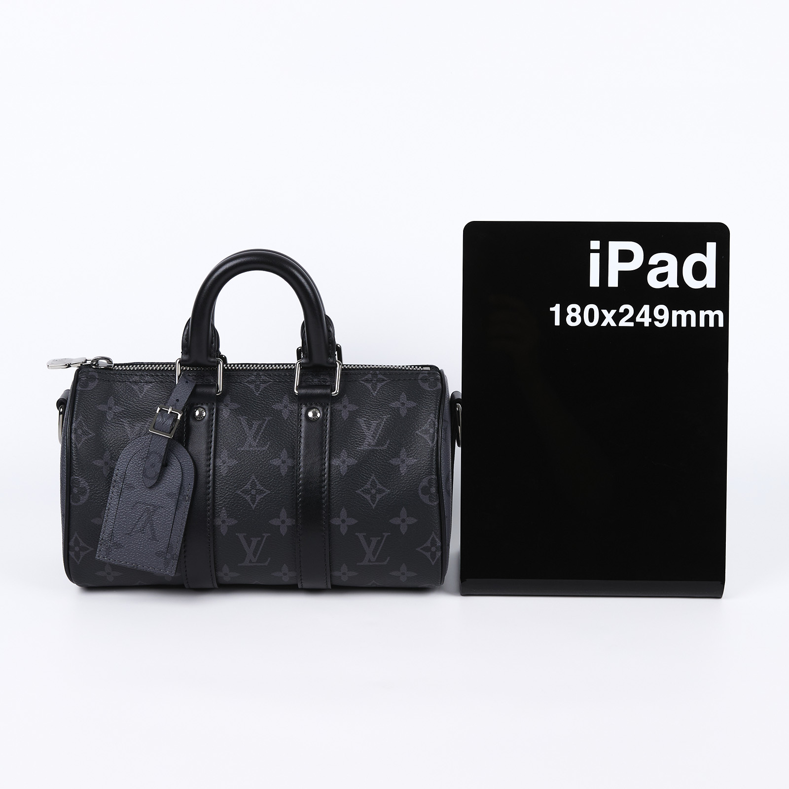 路易威登 LOUIS VUITTON Keepall Bandoulière 25 手提 肩背 波士頓包 Reverse帆布 黑色 M46271 晶片款  防塵袋/購買證明
