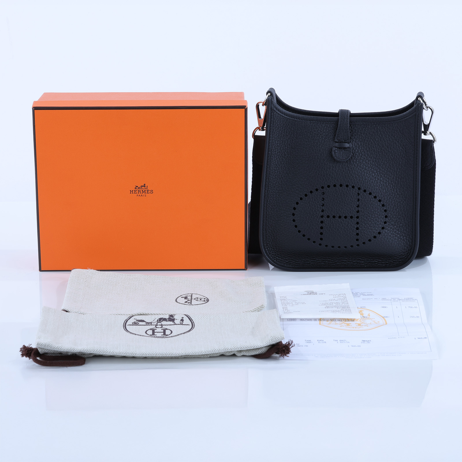 愛馬仕 Hermès Evelyne 16 Amazone bag 伊芙琳包 黑色 銀色五金 H069426CKAV W刻  原廠盒子/防塵袋/購買證明