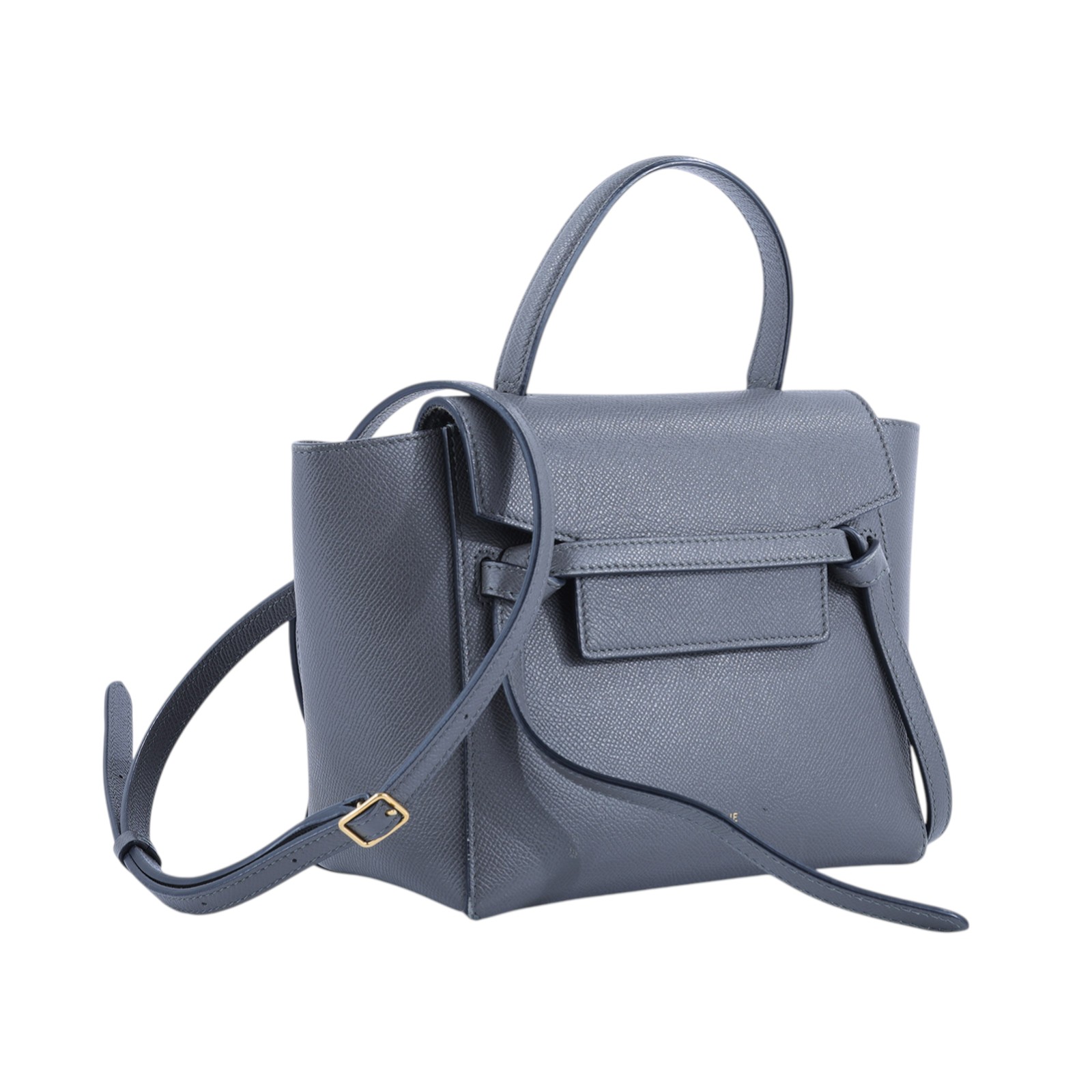 思琳 CELINE 珠地小牛皮 袖珍型 Belt 手袋 189003ZVA 深灰BELT BAG NANO 防塵袋