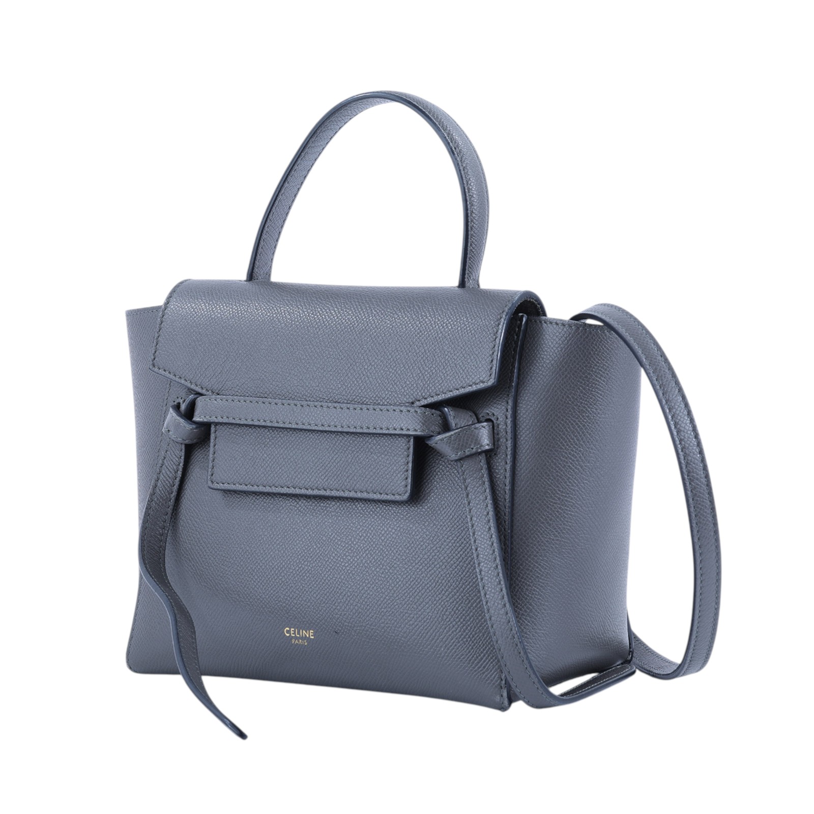 思琳 CELINE 珠地小牛皮 袖珍型 Belt 手袋 189003ZVA 深灰BELT BAG NANO 防塵袋