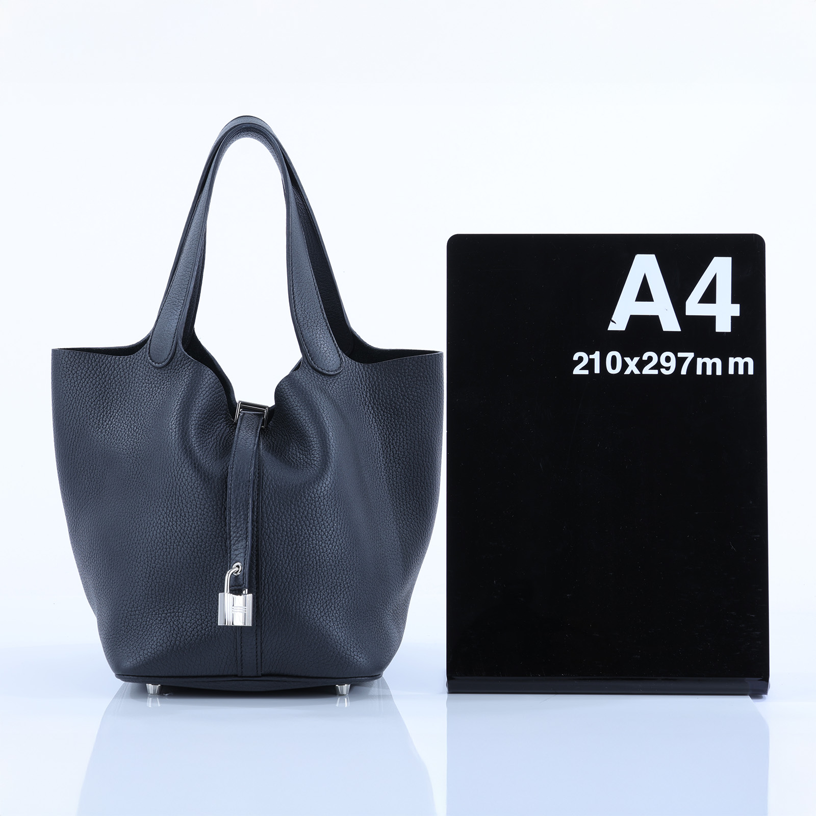 愛馬仕 Hermès Picotin Lock 22 菜籃子包 PT22 C刻/缺鑰匙 黑PICOTIN22 鎖