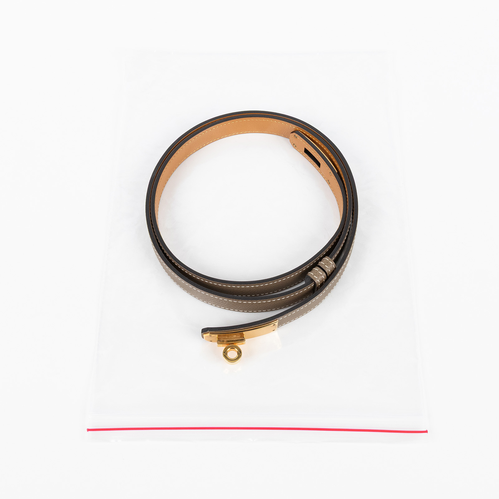 愛馬仕 Hermes Kelly 18 腰帶 大象灰 金色五金 H069853CC18 大象灰KELLY皮帶 無附屬品